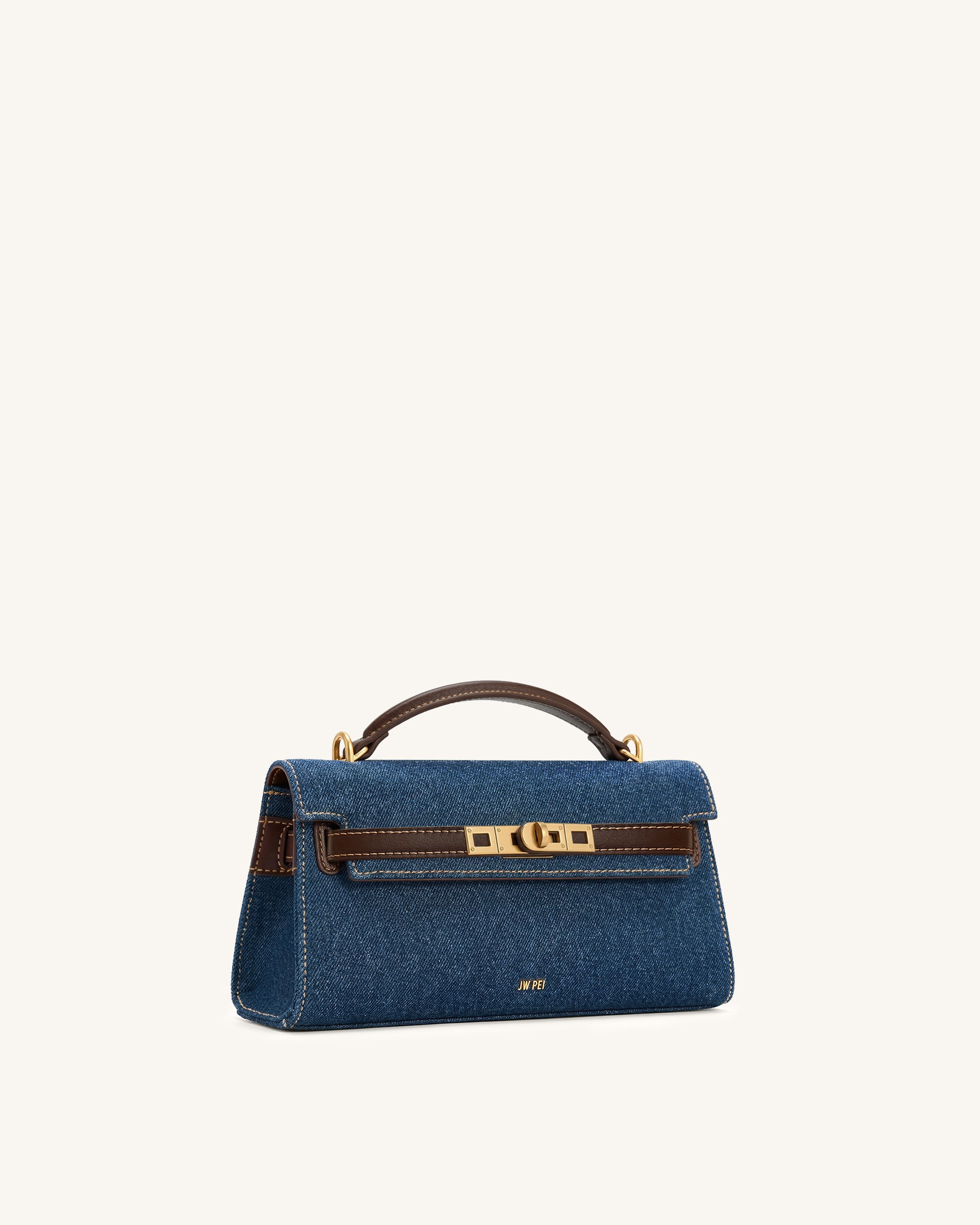 Noor Top Handle Bag - Blue Denim | JW PEI