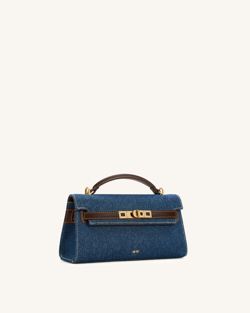 Noor Top Handle Bag - Blue Denim