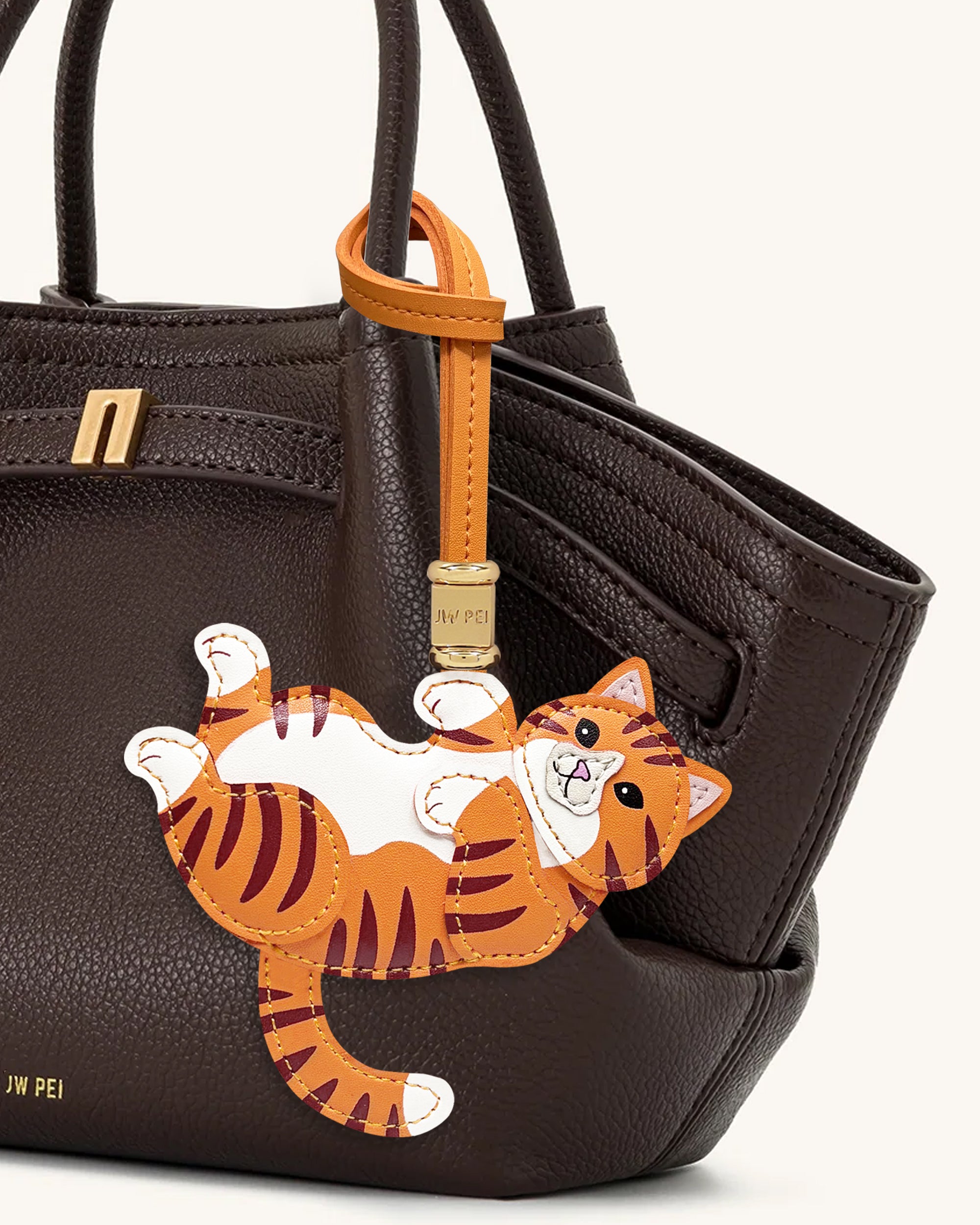 Playful Cat Bag Charm - Orange | JW PEI