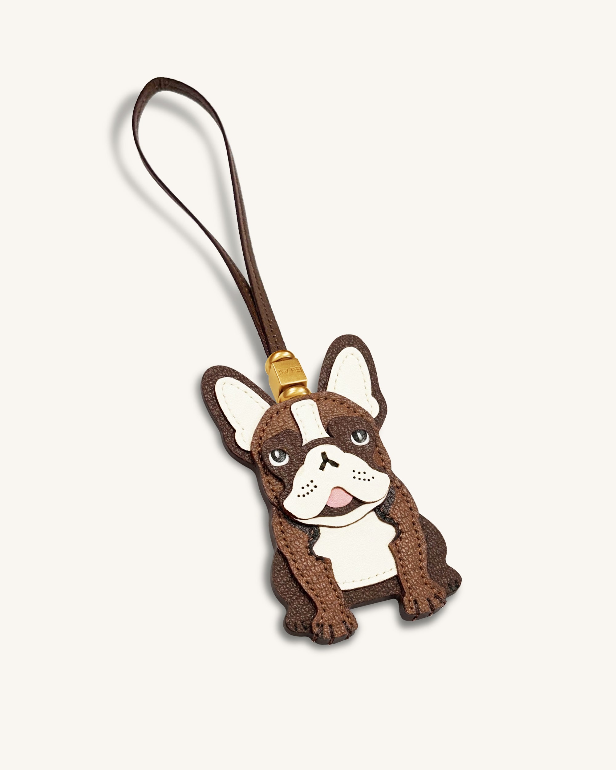 French Bulldog Bag Charm - Brown | JW PEI