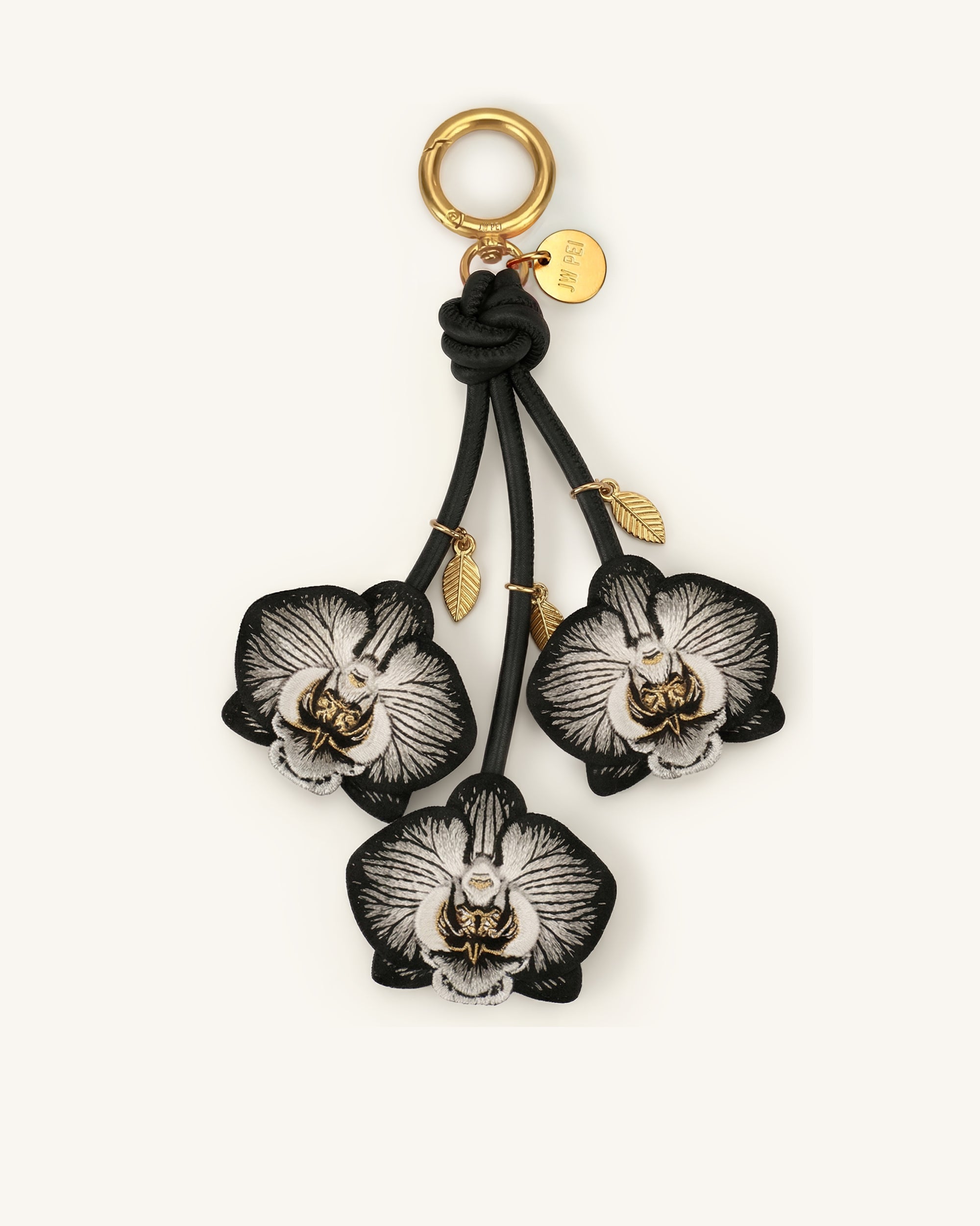 Orchid Bag Charm - Black