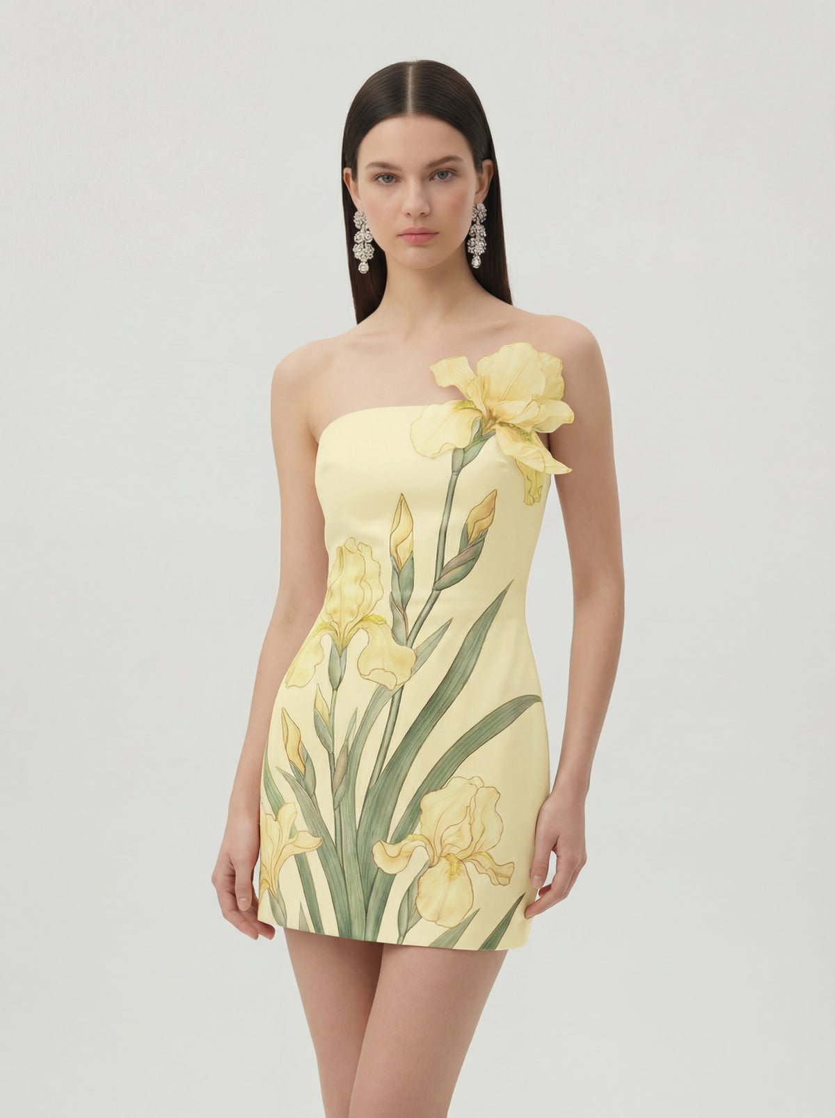 yellow floral bodycon dress Printed Mini - comfortable stretch fabric One Bright Ray-grade-9-12 The Hollies - Long Size:52 Long Jacket+46 Waist Adjust 42 to 48)(Height:6