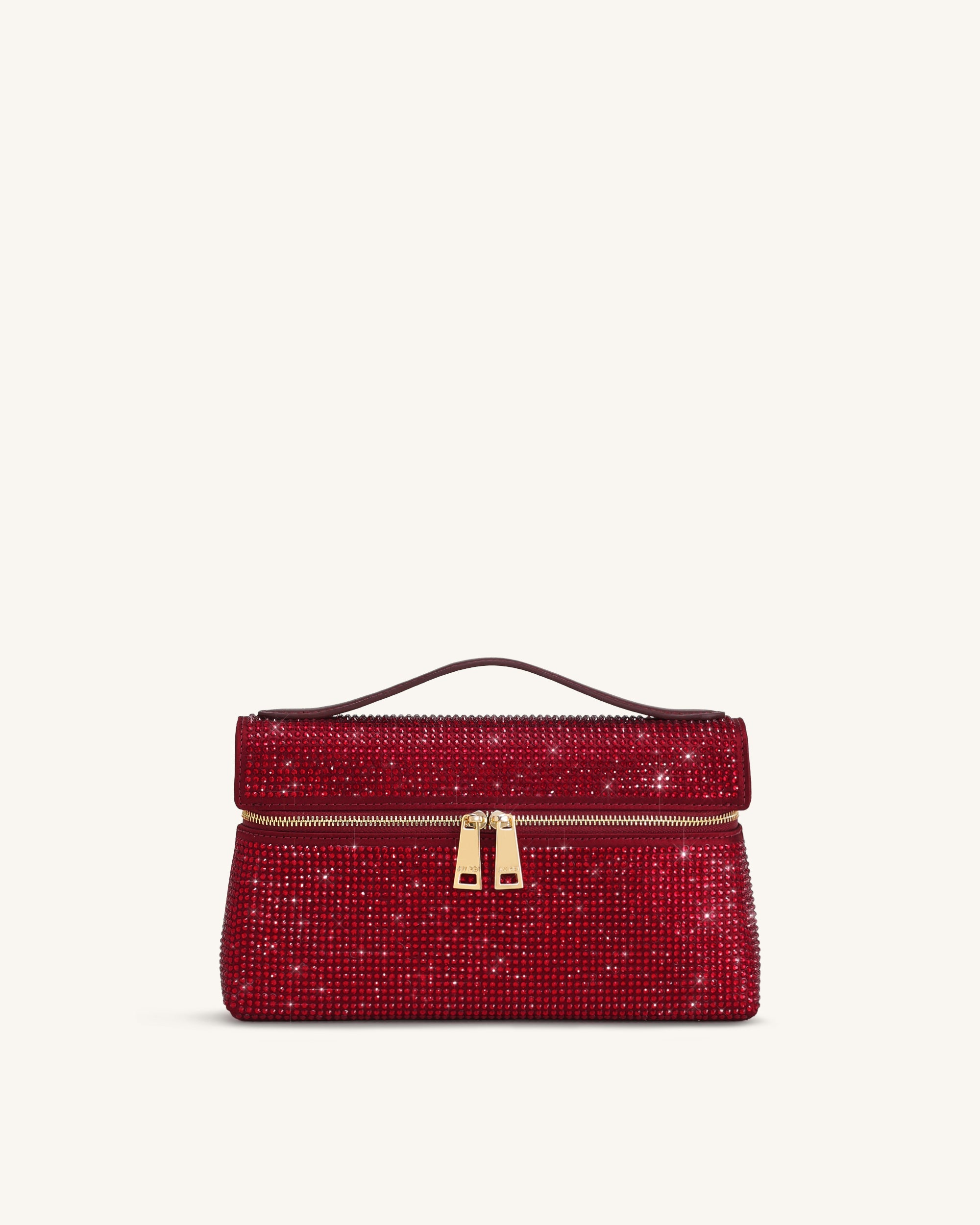 Thea Artificial Crystal Top Handle Bag - Red | JW PEI
