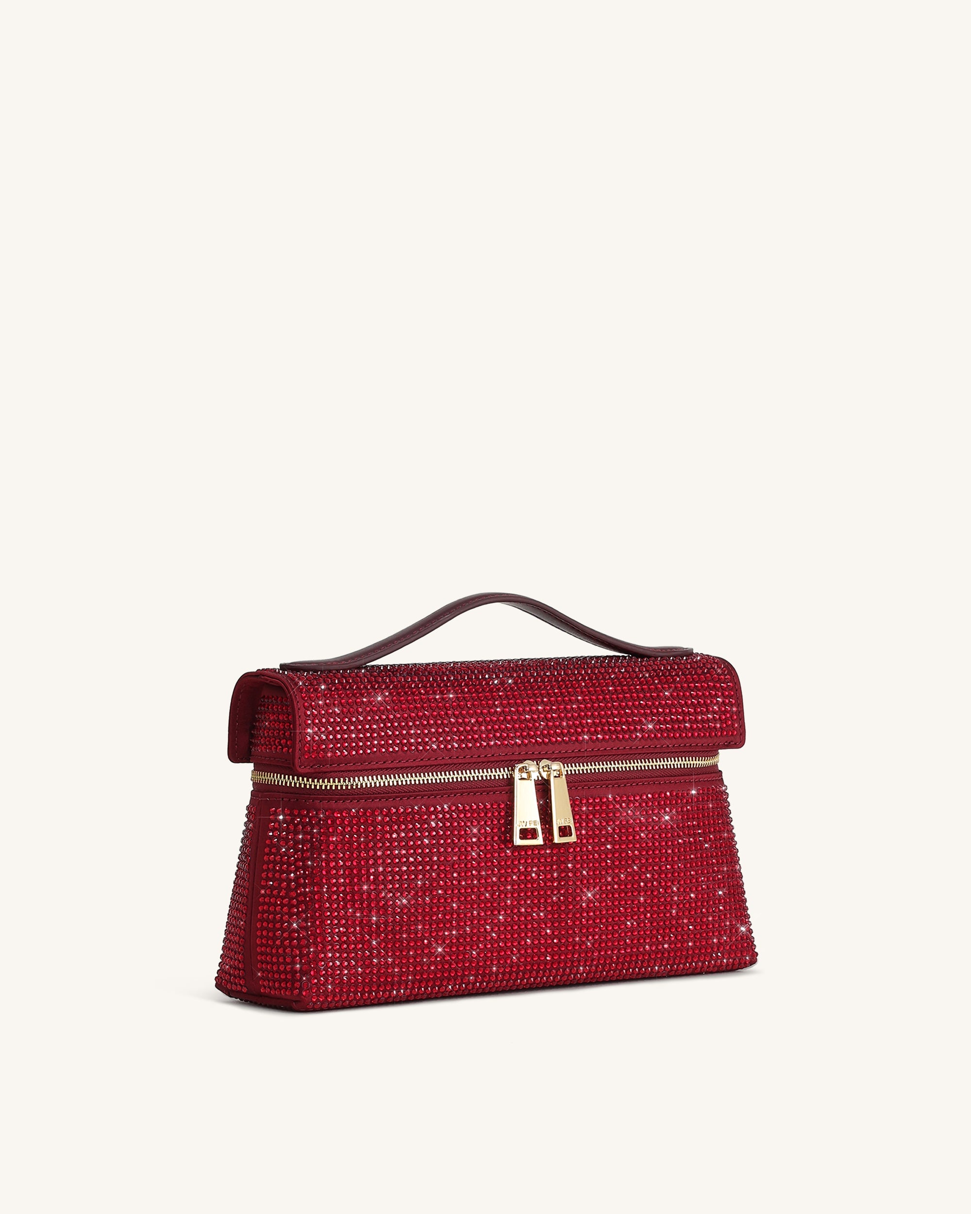 Thea Artificial Crystal Top Handle Bag - Red | JW PEI