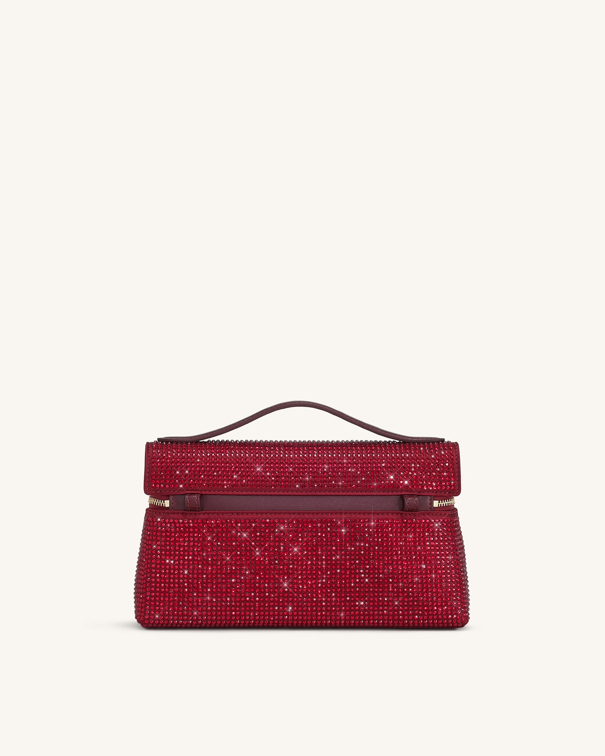 Thea Artificial Crystal Top Handle Bag - Red | JW PEI
