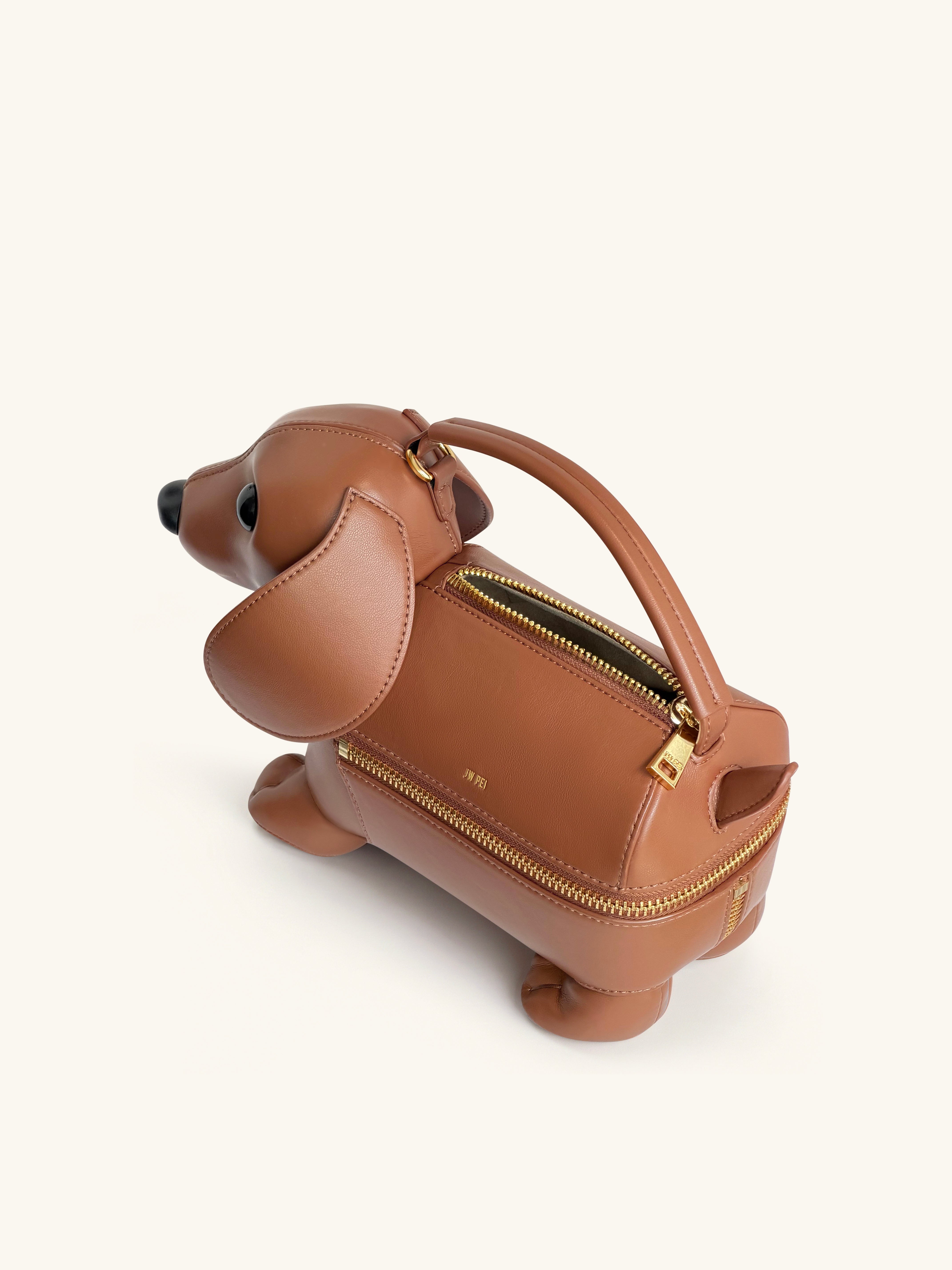 Emilia Dog-Shaped Bag - Brown | JW PEI