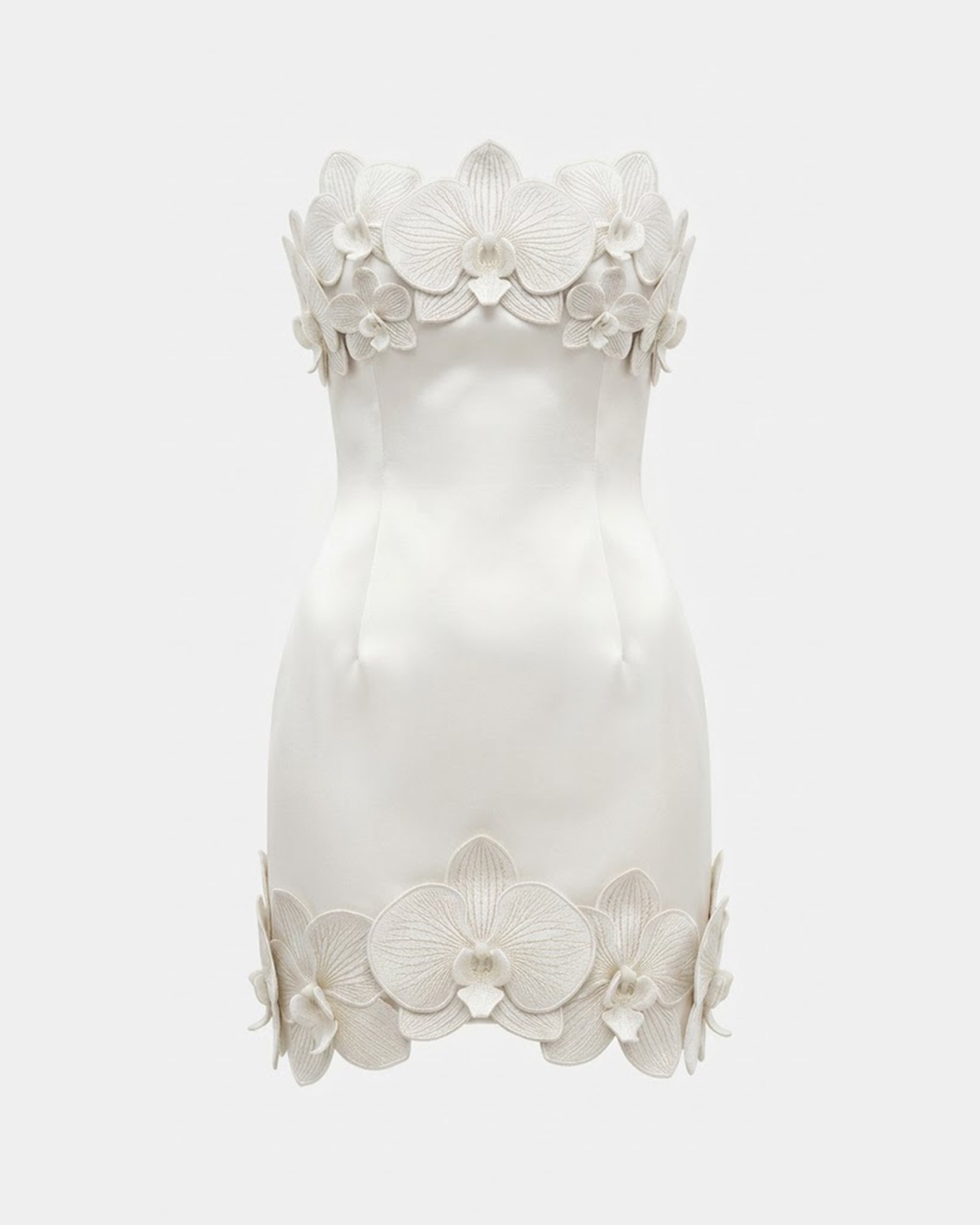 Orchid Trim Strapless Mini Dress - White | JW PEI Orchid Trim Strapless Mini Dress - White | JW PEI