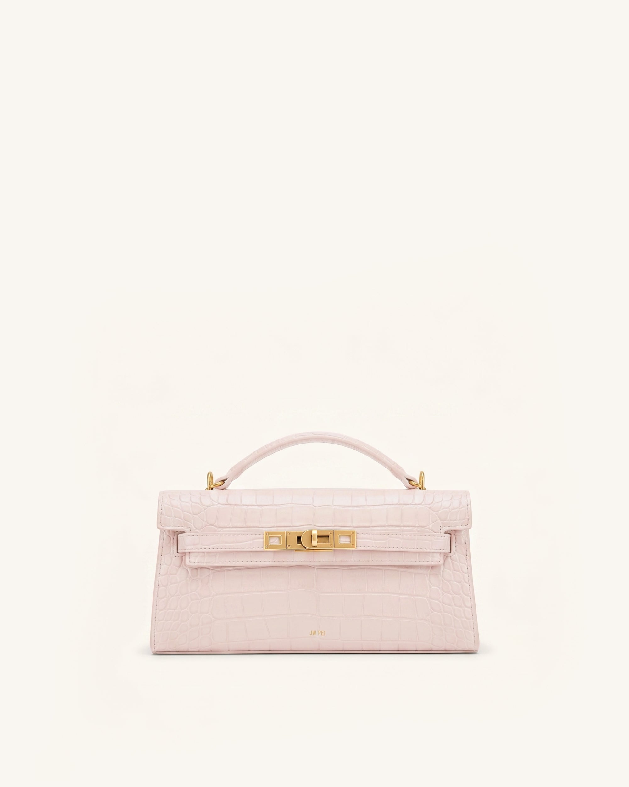 Noor Top Handle Bag - Pink Croc | JW PEI