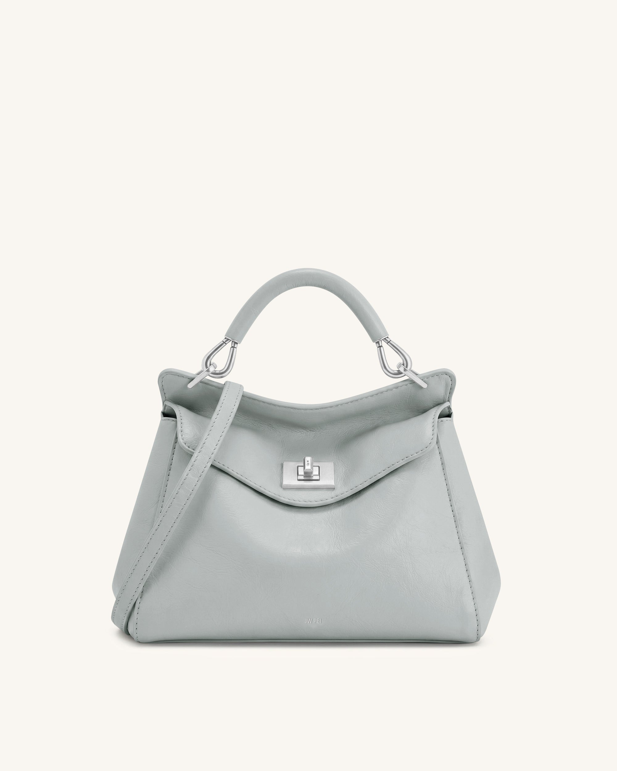 Lucia Classic Top Handle Bag - Gray Blue