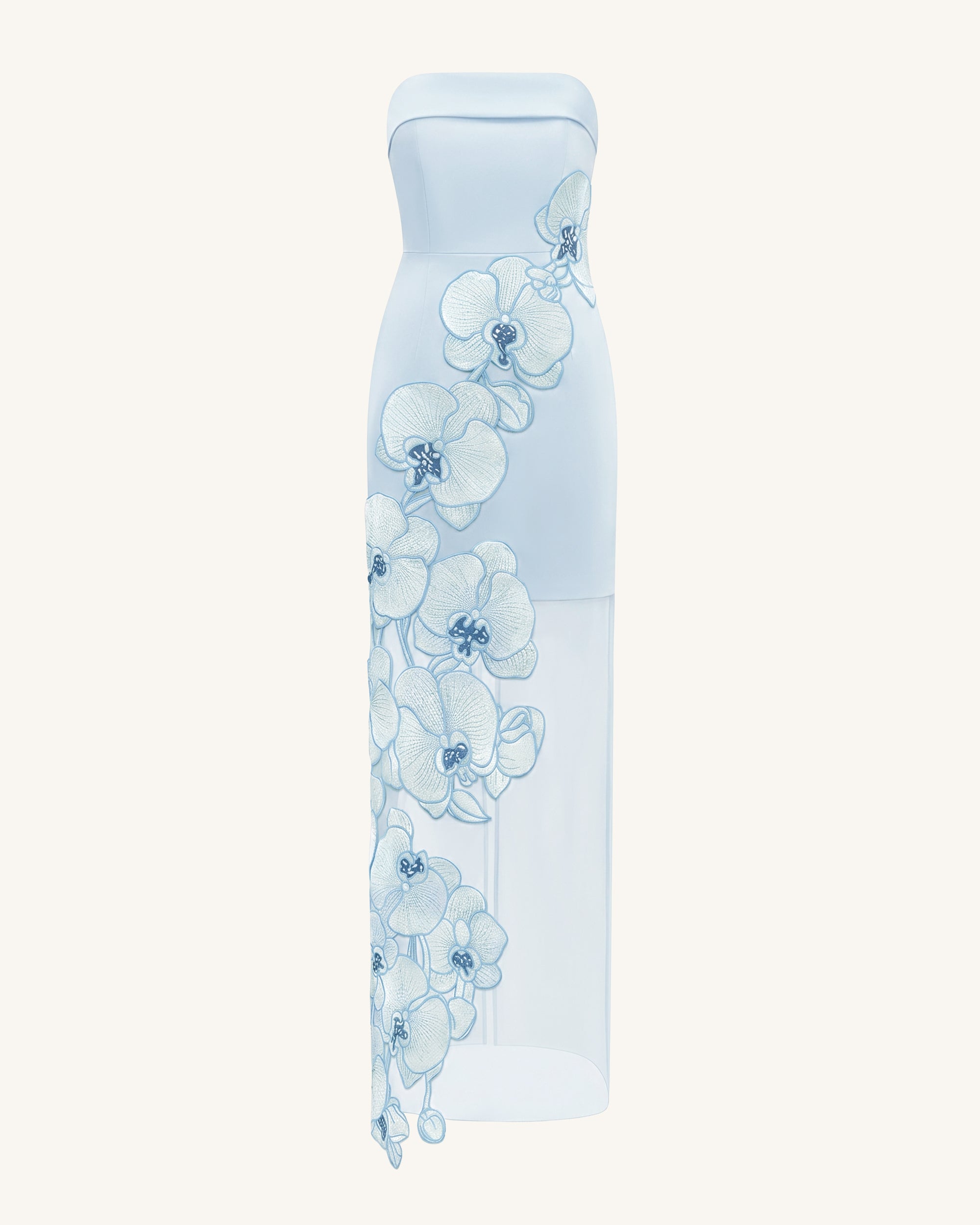 Orchid Embroidered Dress - Light Blue | JW PEI