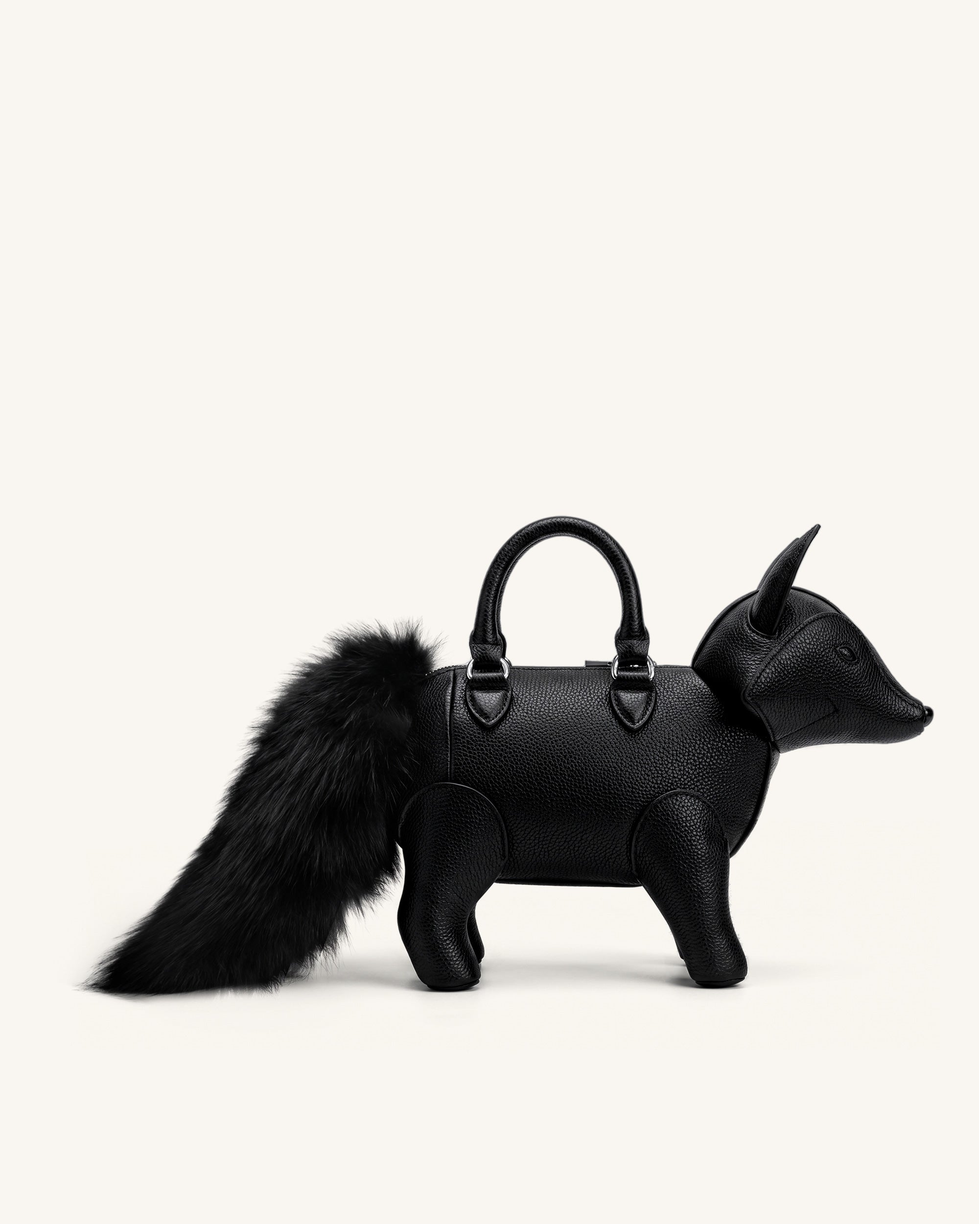 Kai Fox Shaped Top Handle Bag - Black | JW PEI