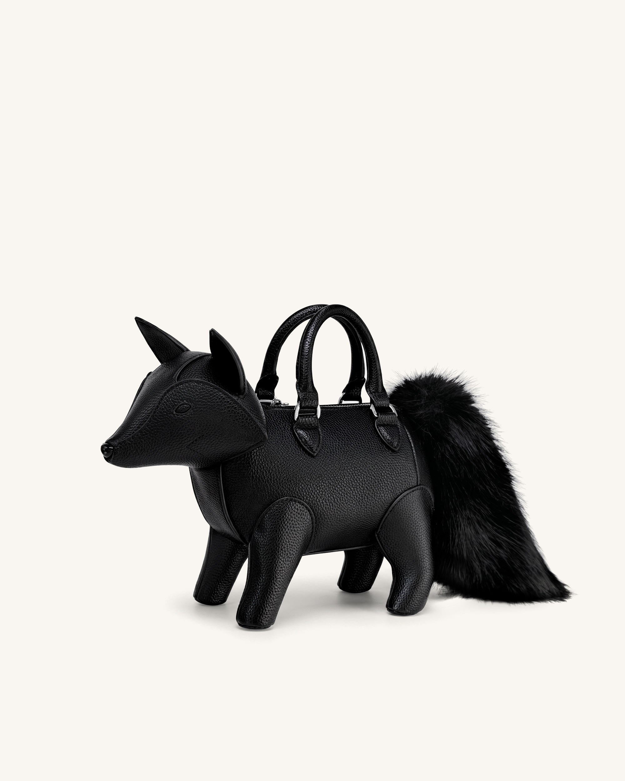 Kai Fox Shaped Top Handle Bag - Black | JW PEI
