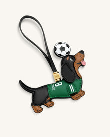 World Cup Dachshund Soccer Jersey Bag Charm - Green