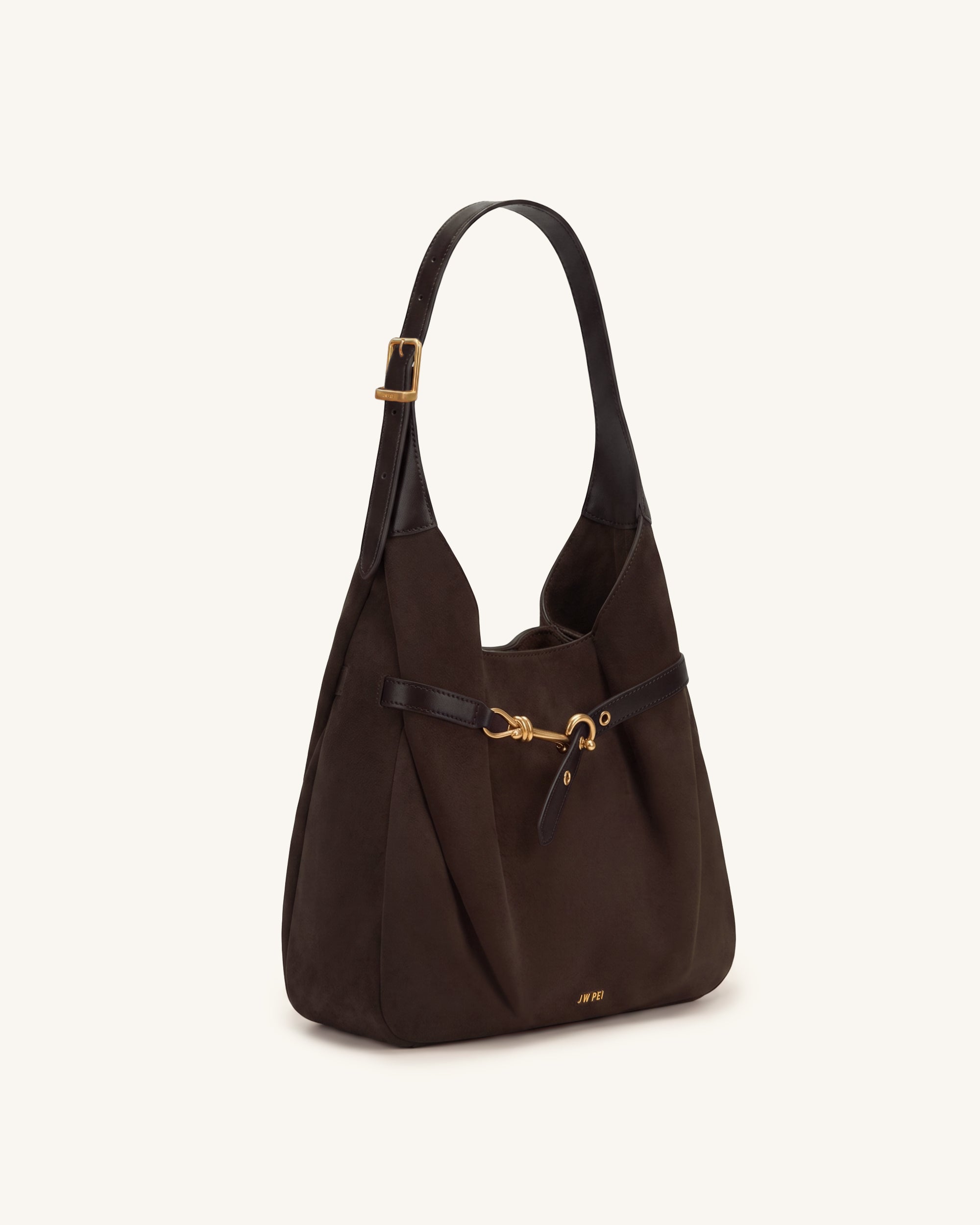 Asaさん専用　ADERERROR Hobo bag Alina Faux Suede Hobo Bag - Chocolate Brown | JW PEI