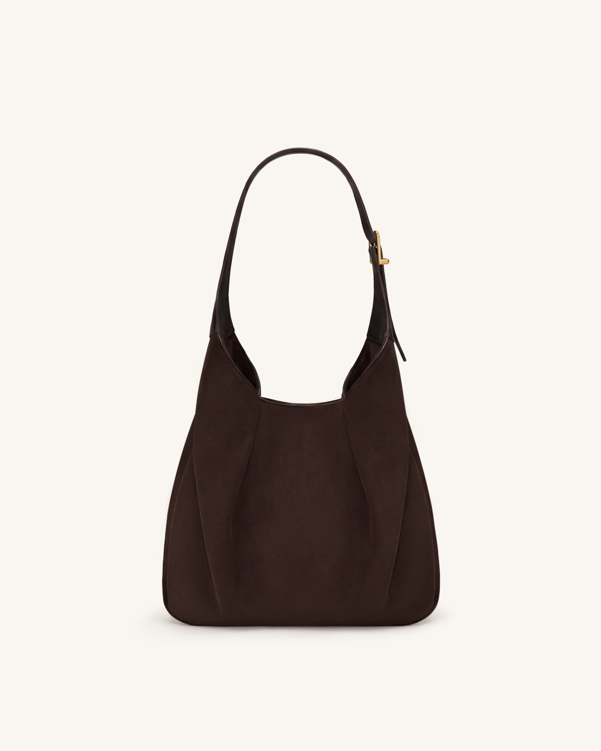 Alina Faux Suede Hobo Bag - Chocolate Brown | JW PEI