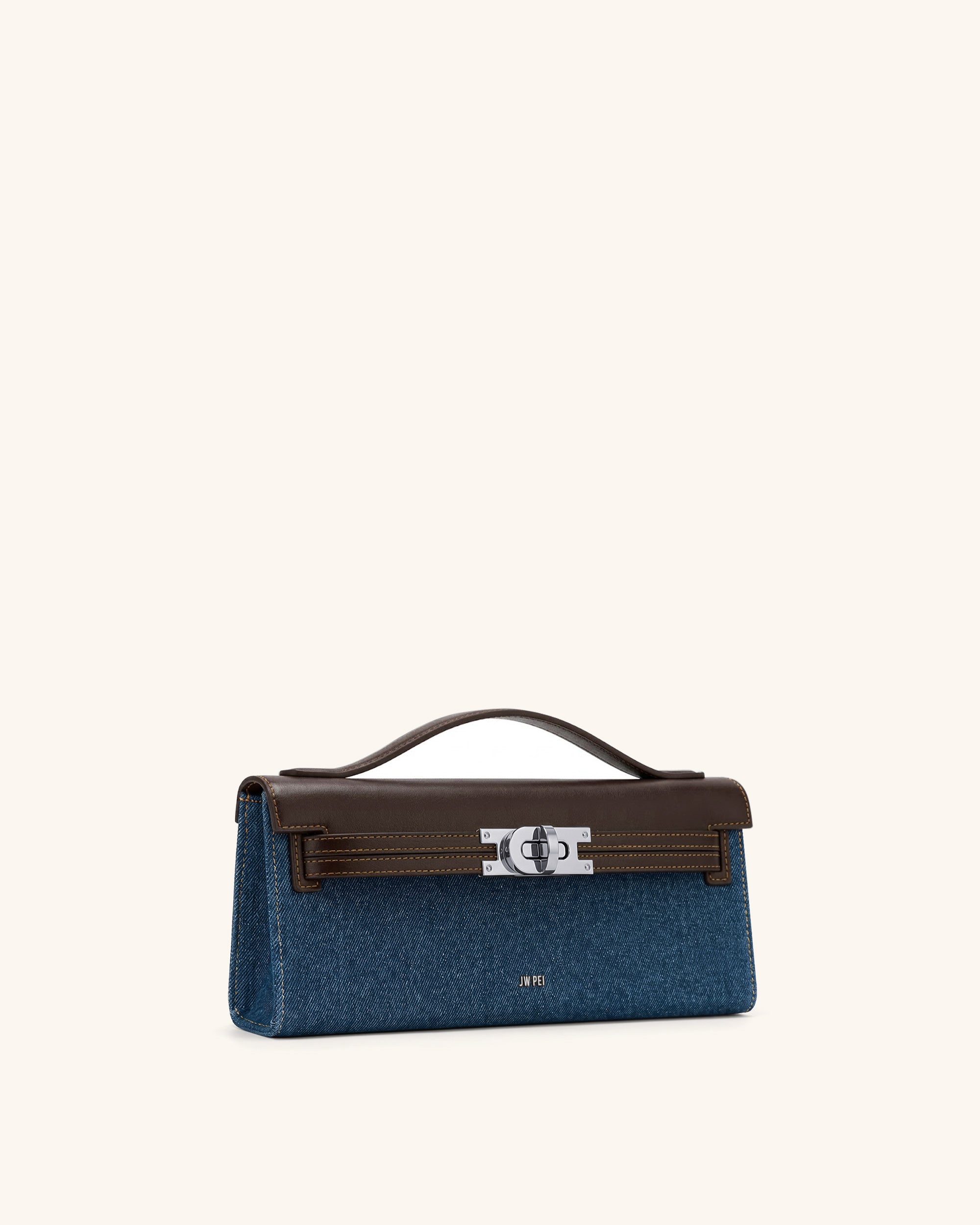 Bria Structured Top Handle Bag - BLue Denim | JW PEI