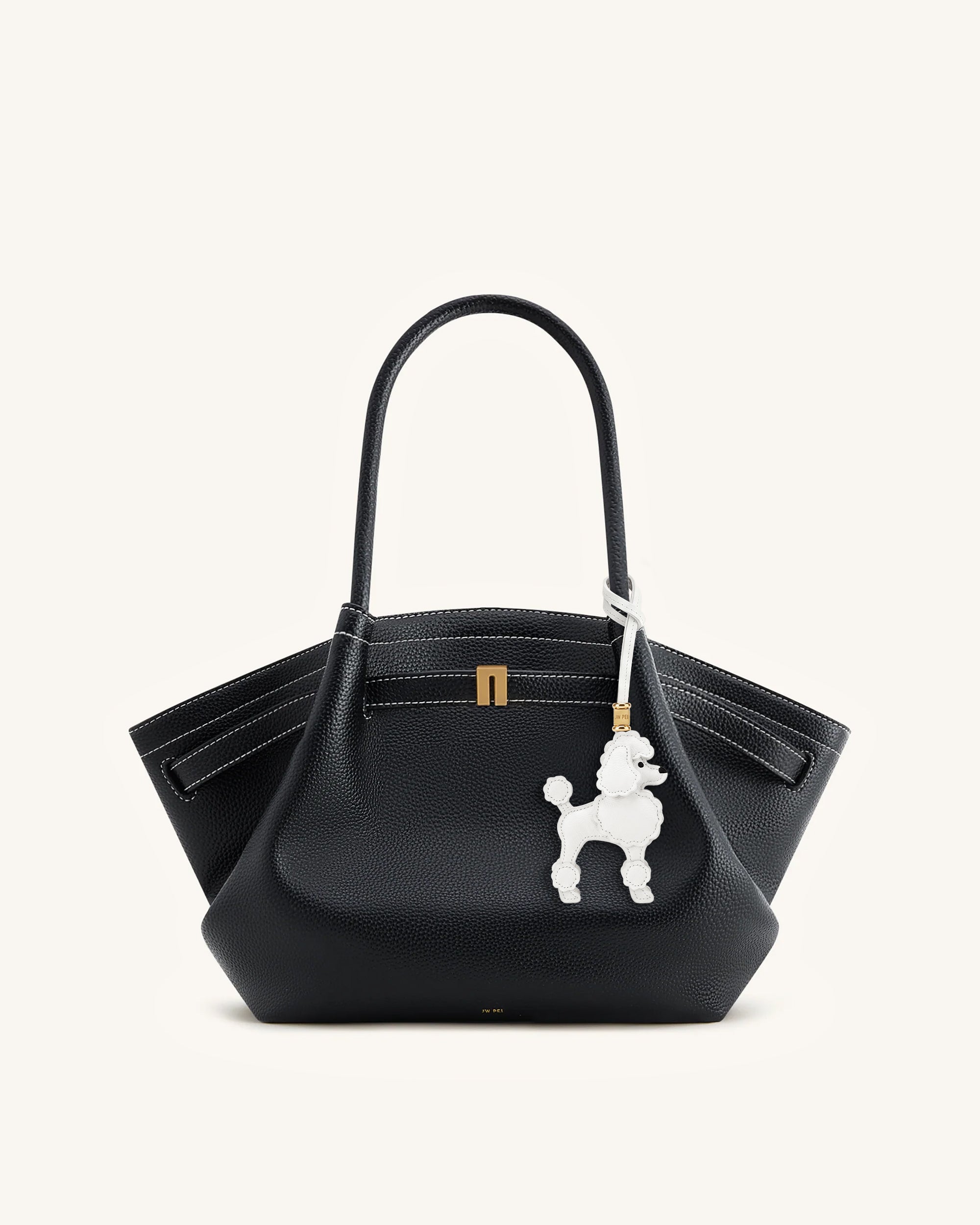 Poodle Bag Charm - White | JW PEI