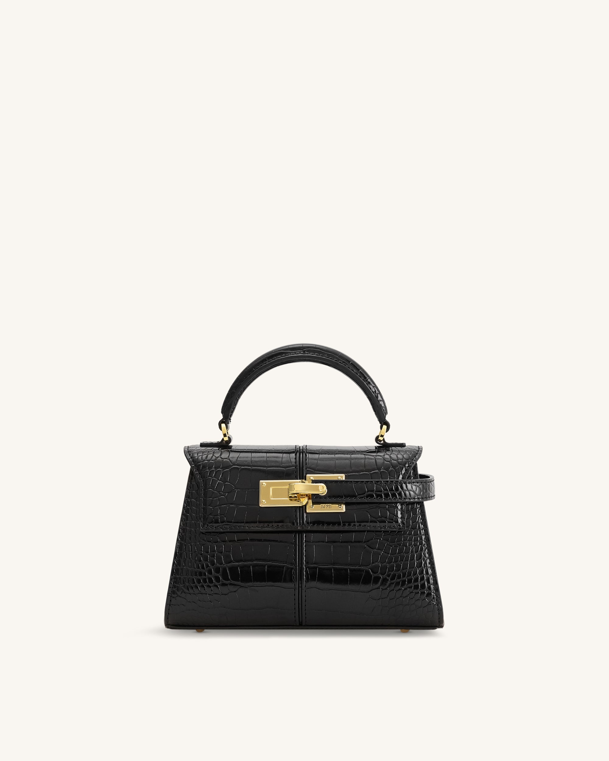 jwpei Elise トップハンドルバッグ - ブラックjwpeiエリス Elise Top Handle Bag - Black Croc | JW PEI
