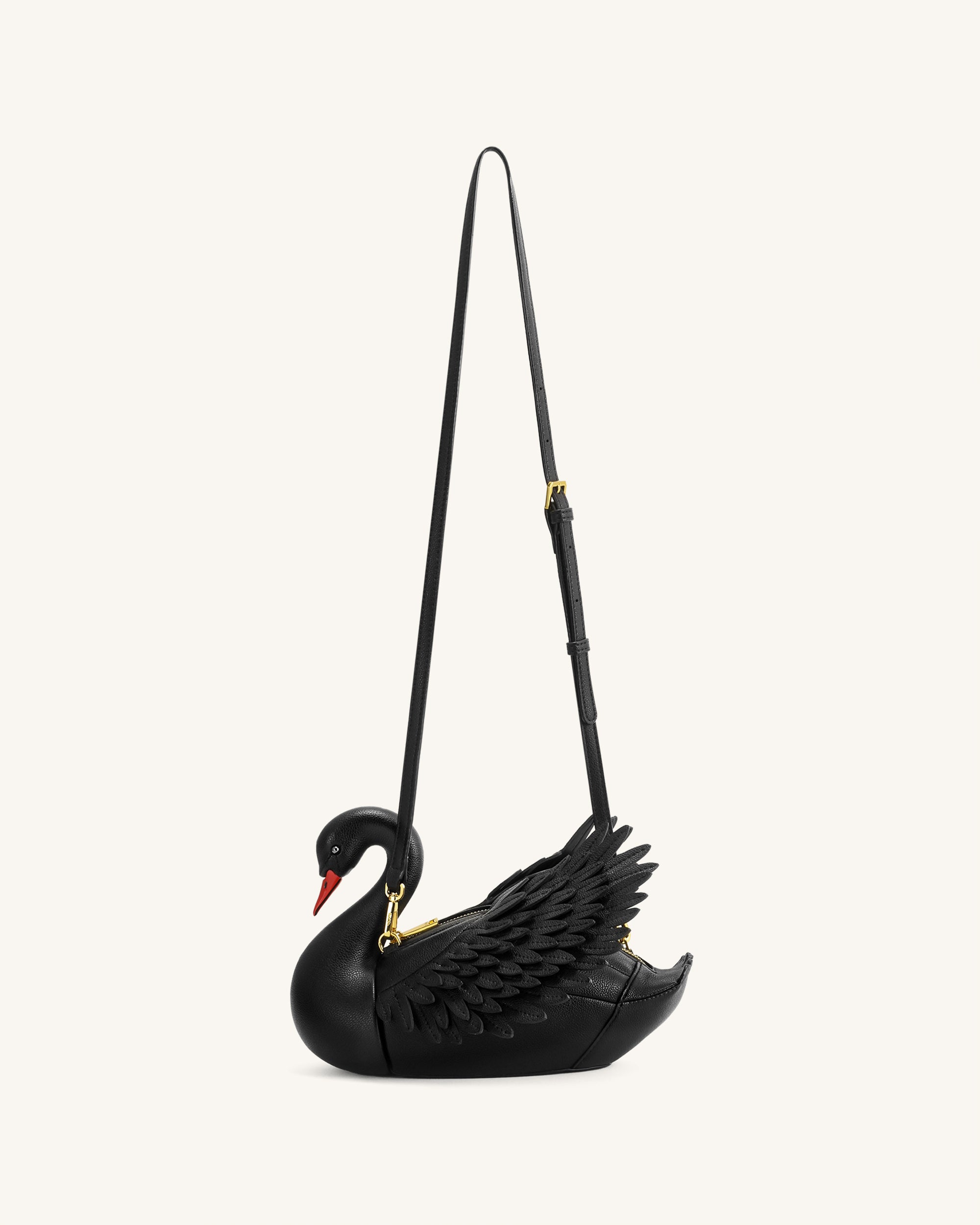 Alani Swan Shaped Crossbody Bag - Black | JW PEI