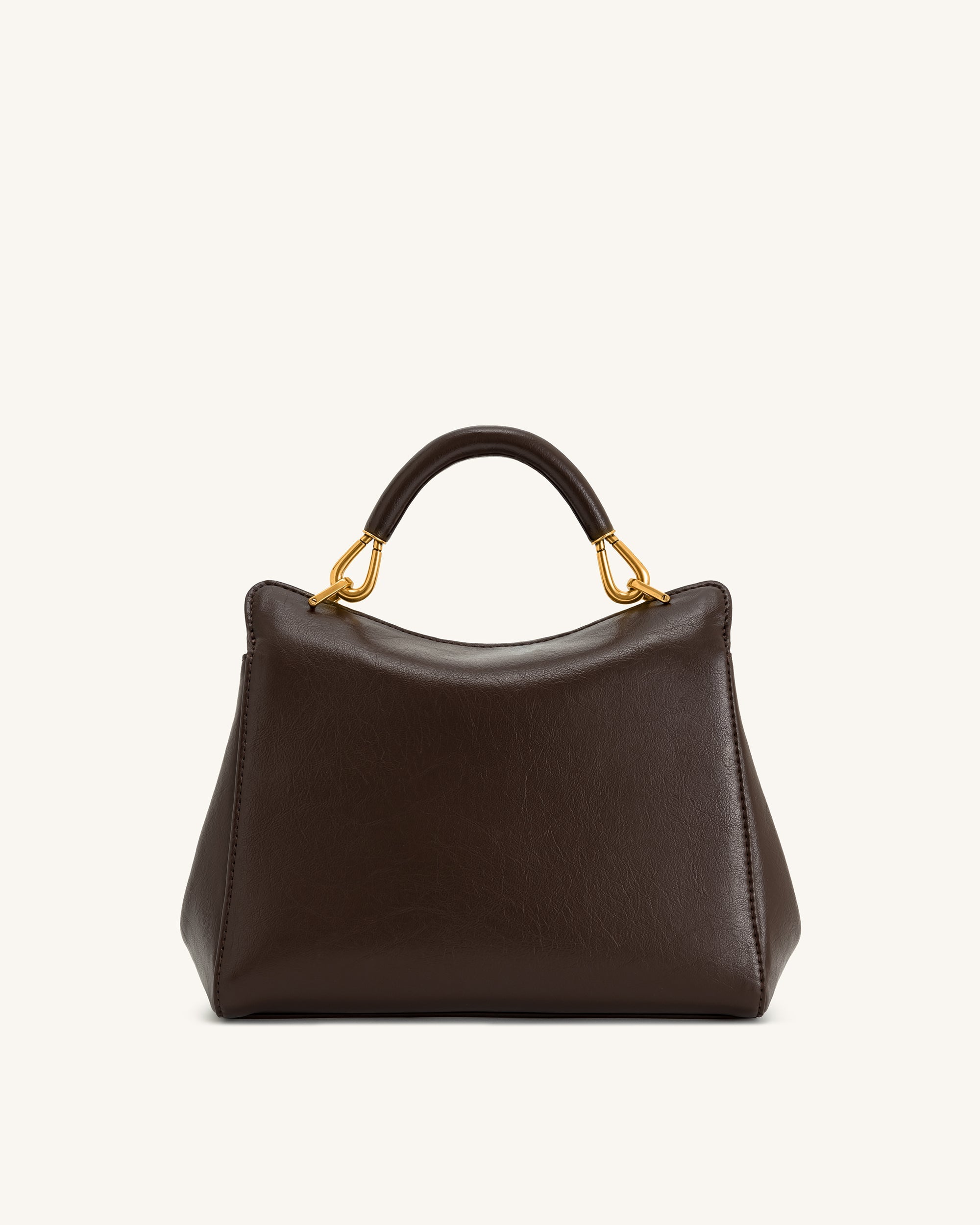 Lucia Classic Top Handbag - Dark Brown | JW PEI