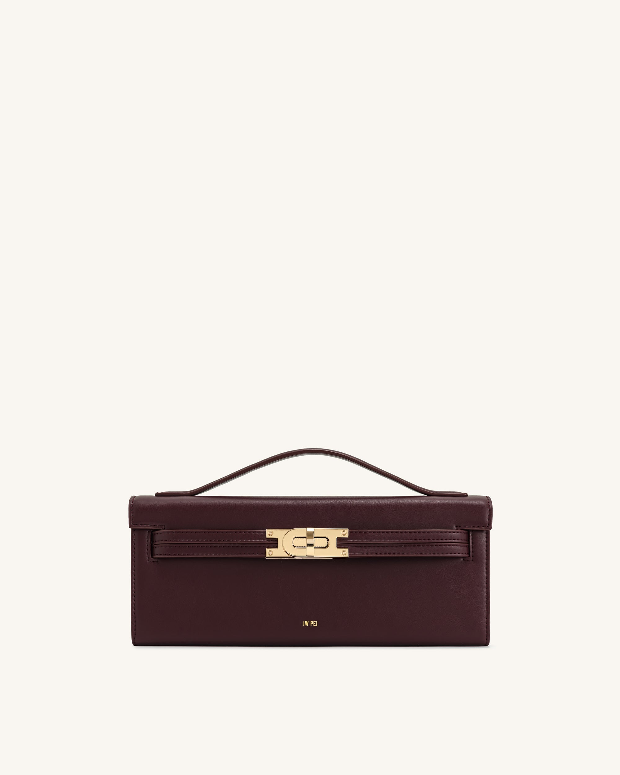 Bria Structured Top Handle Bag - Deep Burgundy | JW PEI