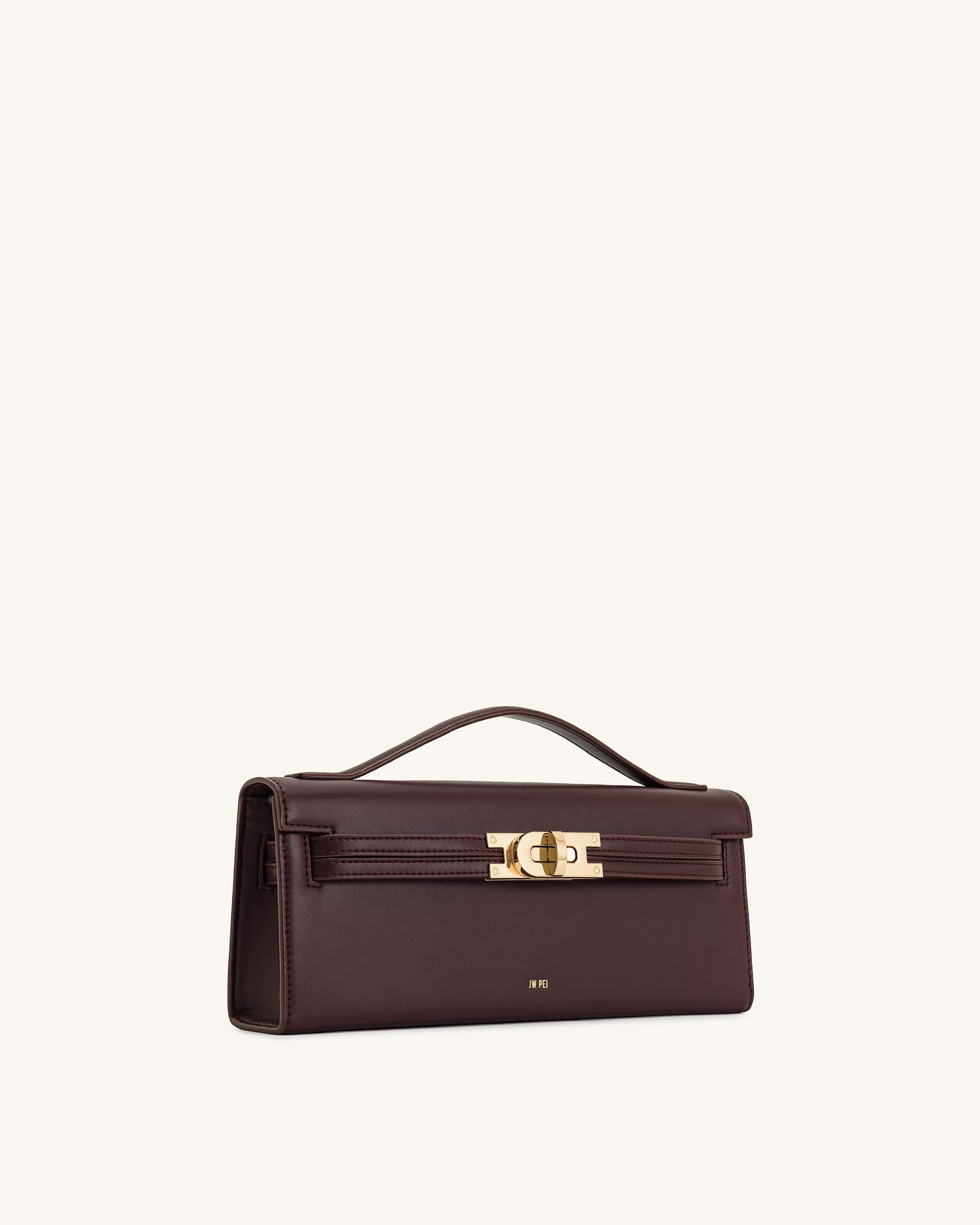 Bria Structured Top Handle Bag - Deep Burgundy | JW PEI