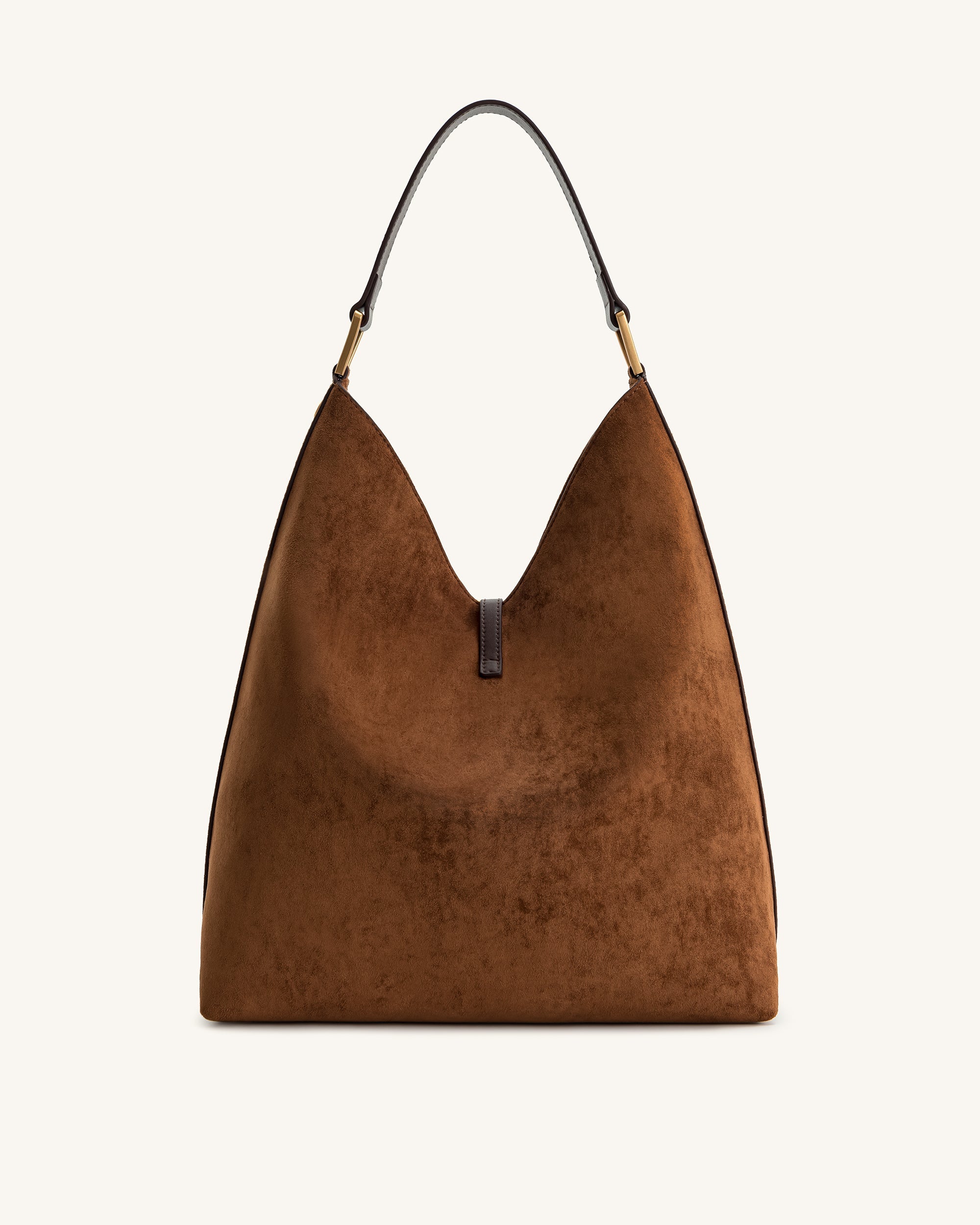 Aria Faux Suede Shoulder Bag - Brown | JW PEI