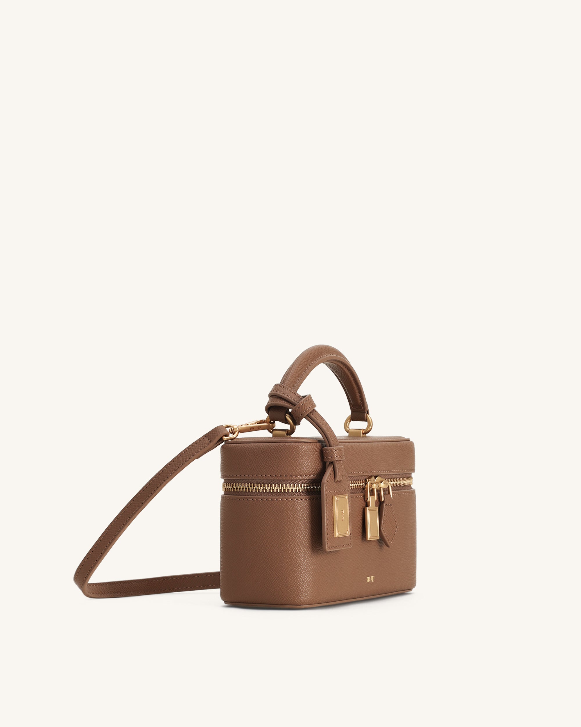 Cleo Box Shape Top Handle Bag - Brown | JW PEI