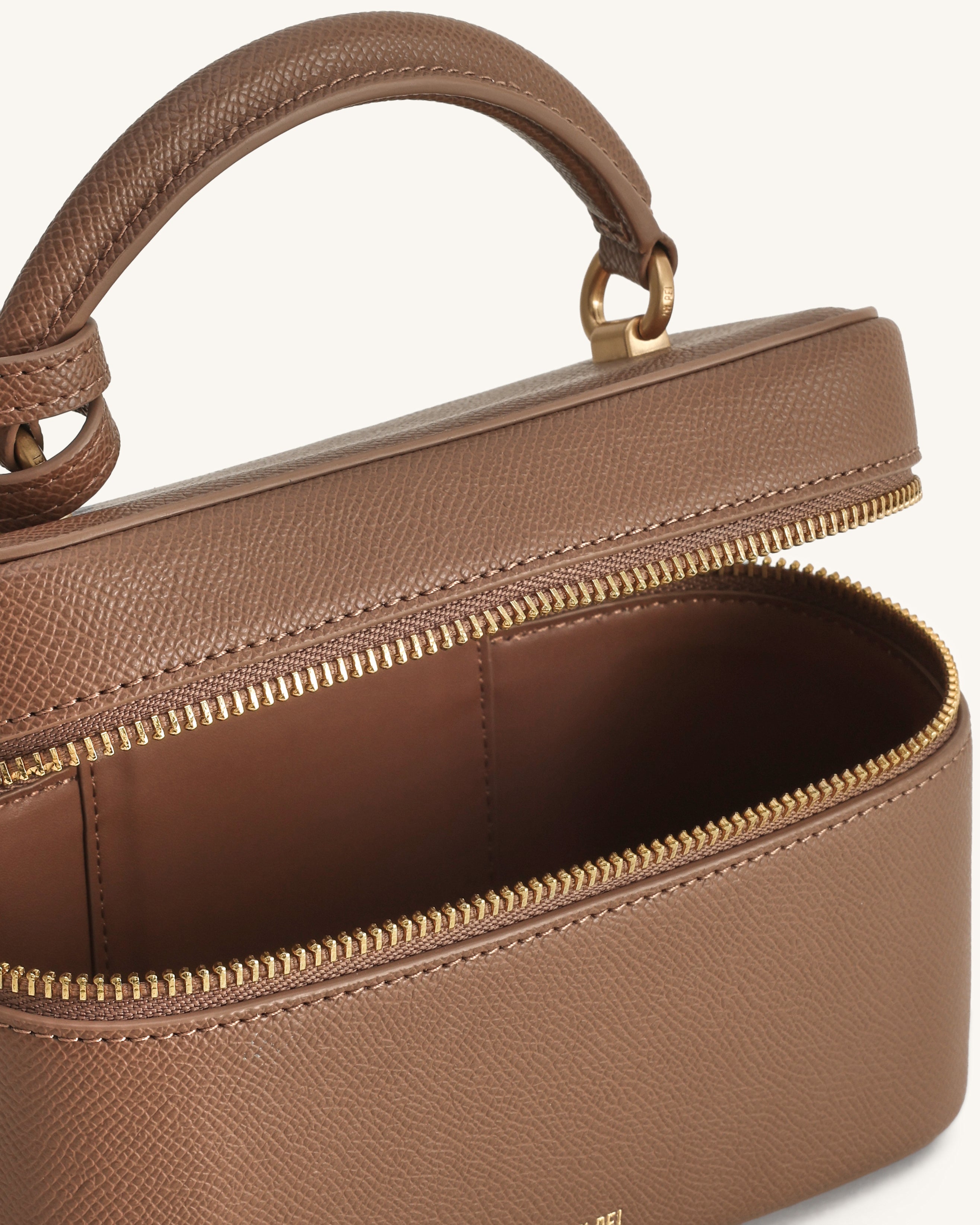 Cleo Box Shape Top Handle Bag - Brown | JW PEI