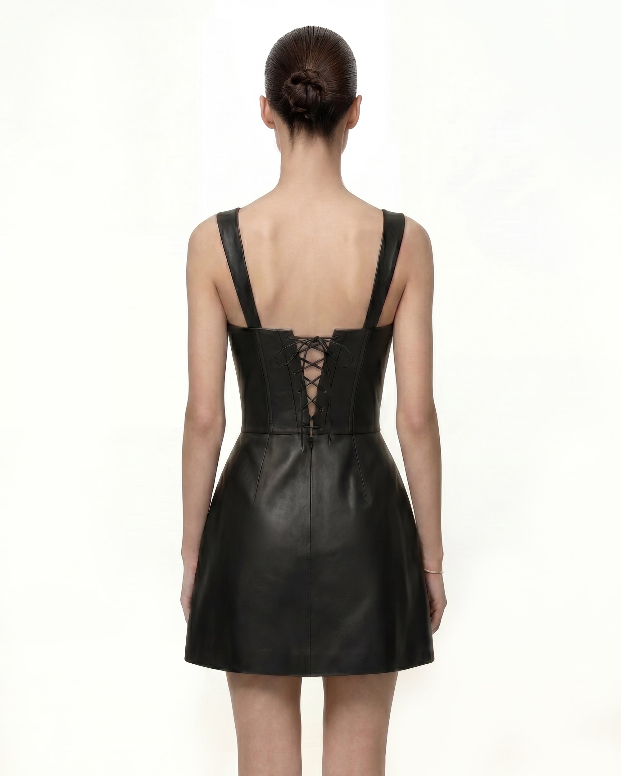 Iris Floral Print Corset Dress - Black, 4