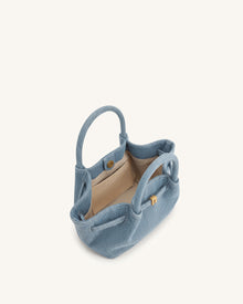 Hana Mini Tote Bag - Light Blue Denim