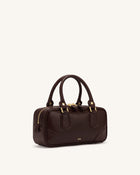 Odette Boston Top Handle Bag - Dark Brown
