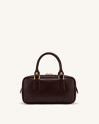 Odette Boston Top Handle Bag - Dark Brown