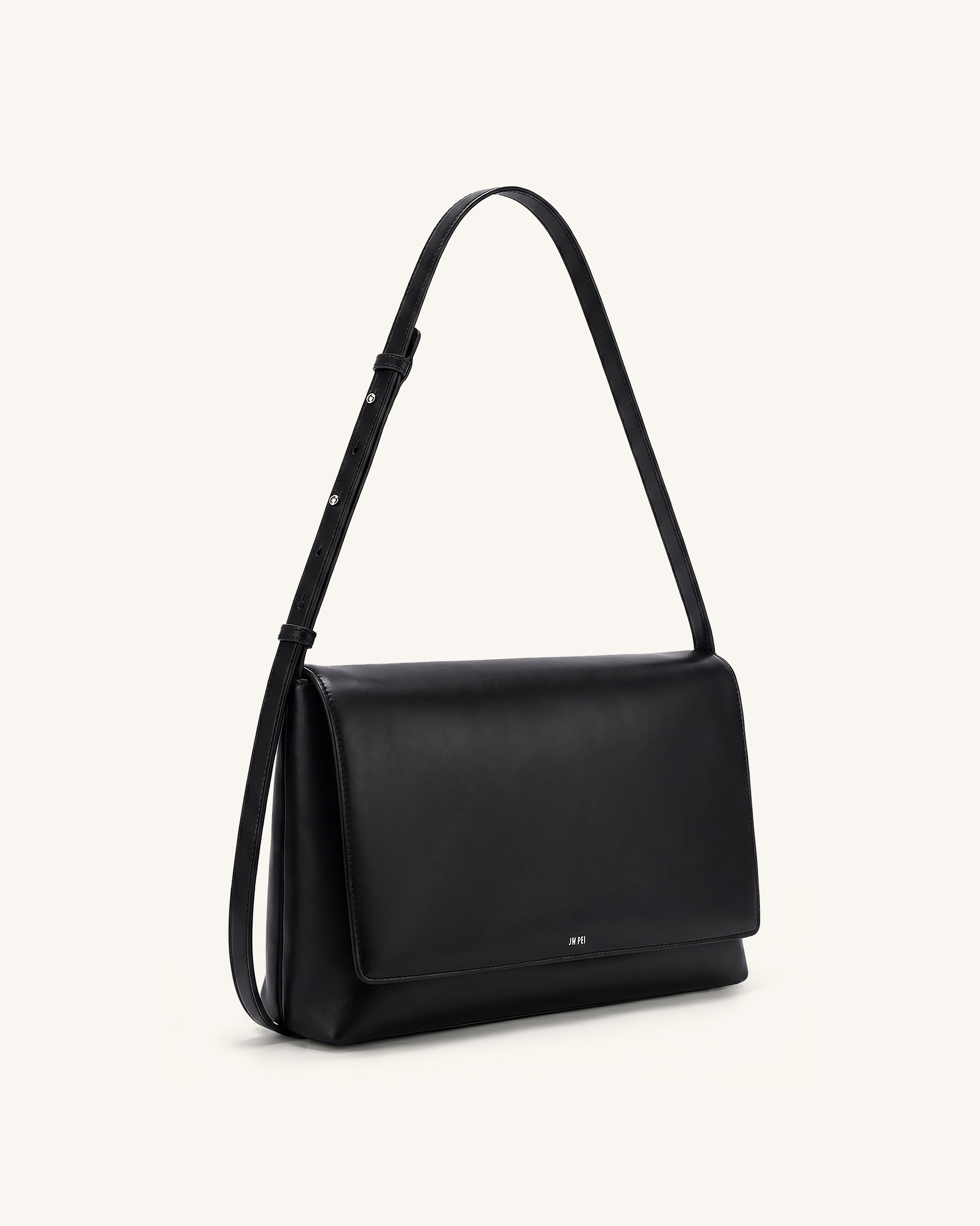Isolde Flap Shoulder Bag - Black | JW PEI