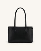 Camille Buckle Strap Tote Bag - Black