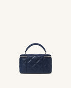 Vivienne Quilted Vanity Top Handle Bag - Navy