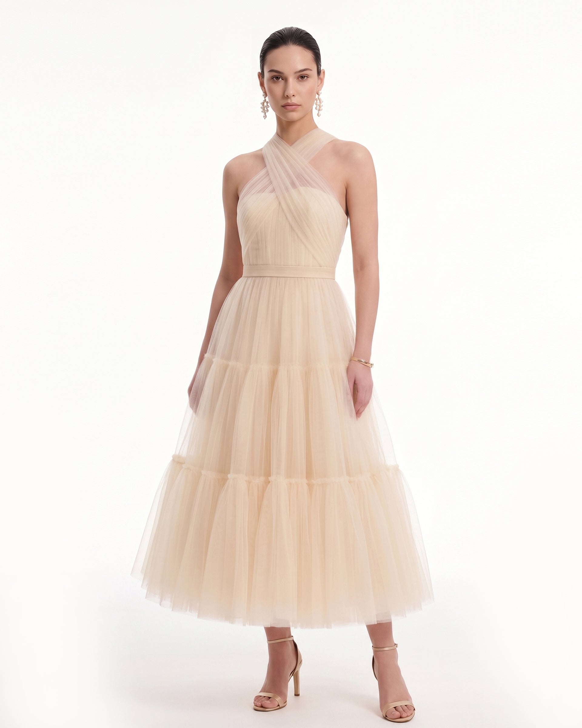 halter maxi dress with slit Open Crochet Halter Neck Slit Maxi Dress – New York & Company