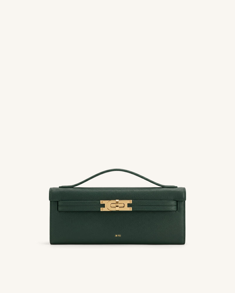 Bria Structured Top Handle Bag - Forest Green