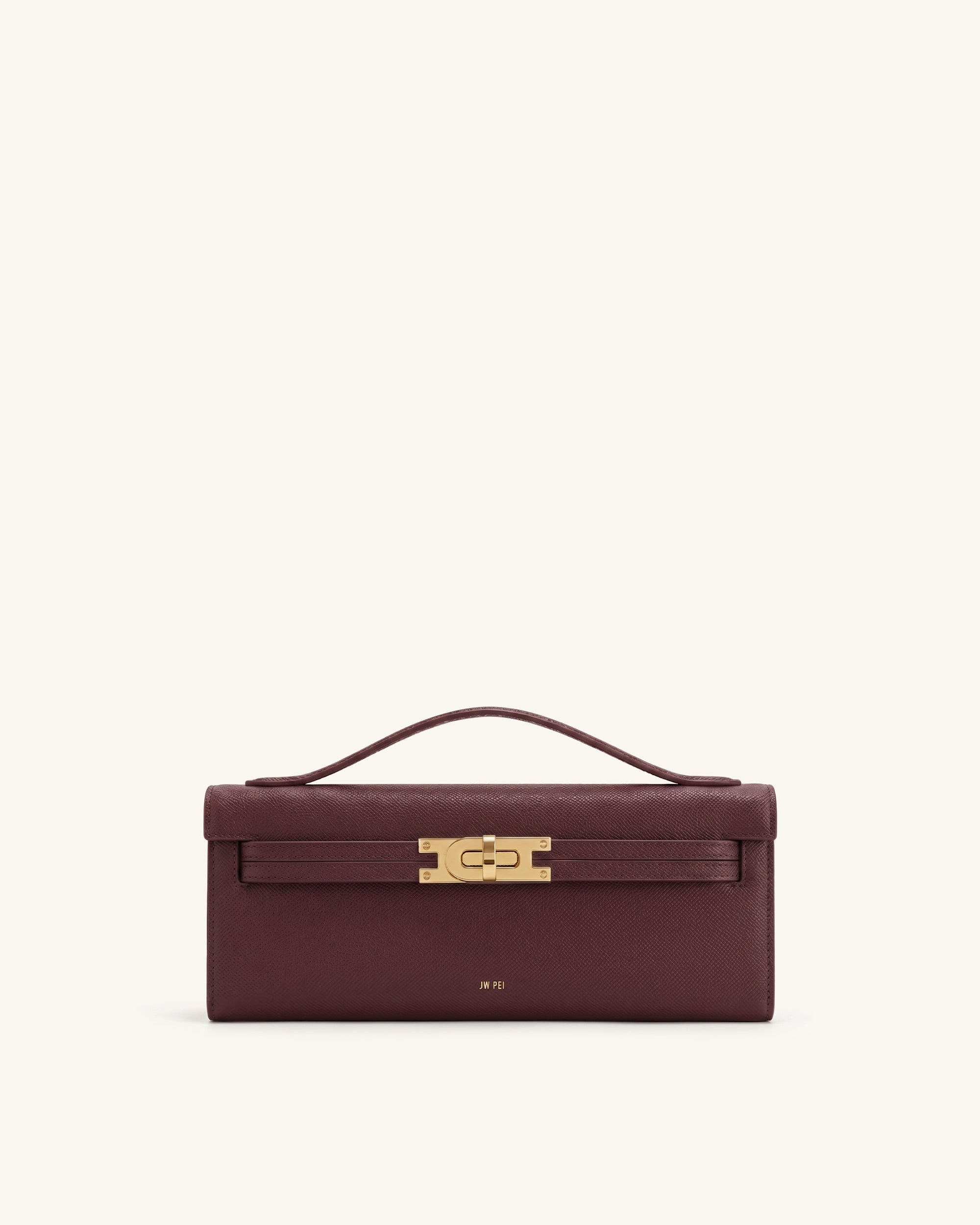 Bria Structured Top Handle Bag - Dark Burgundy