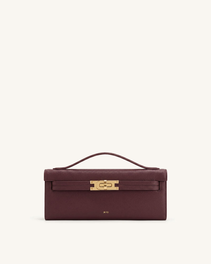 Bria Structured Top Handle Bag - Dark Burgundy