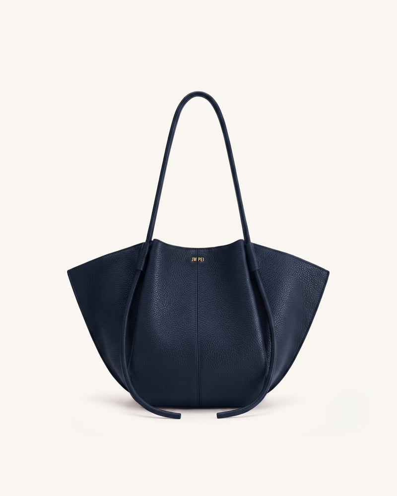 Nala Wide Tote Bag - Navy Blue