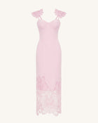 Orchid Embroidered Corset Dress - Dusty Rose