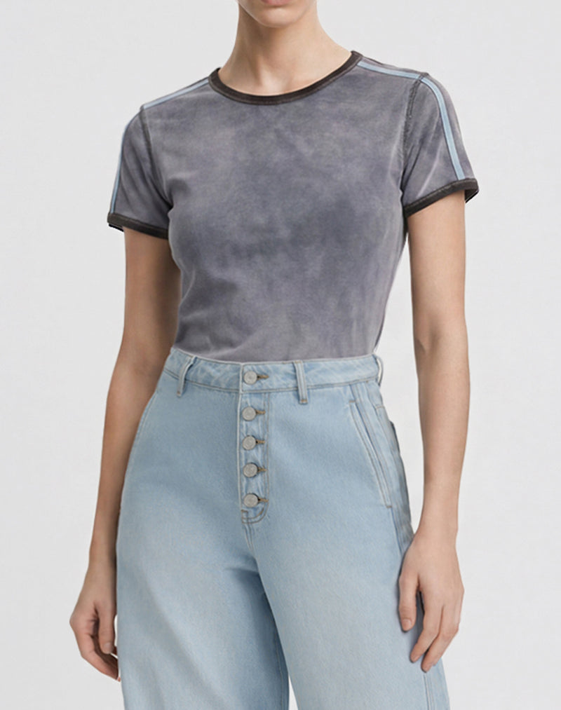 The Lil Sinful Ringer Cloud Cover T-shirt - Smoked Out