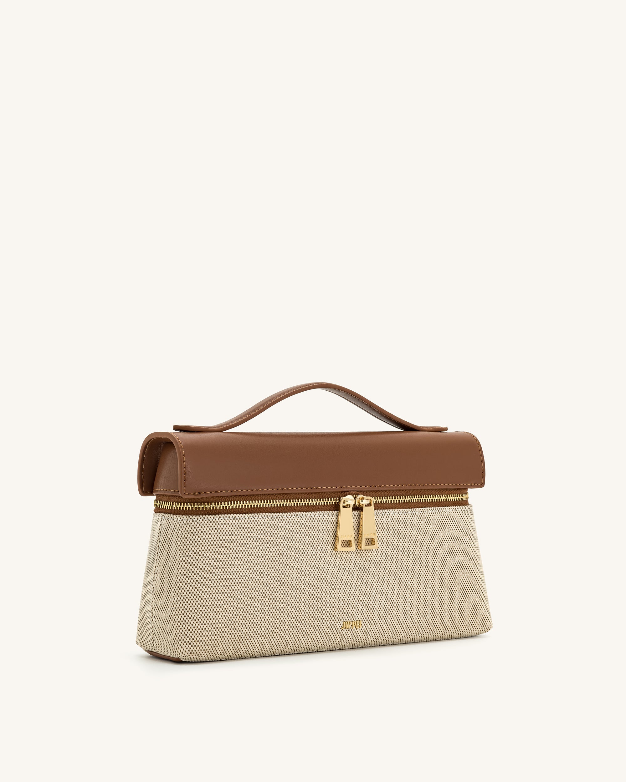 Thea Top Handle Bag - Brown Canvas | JW PEI