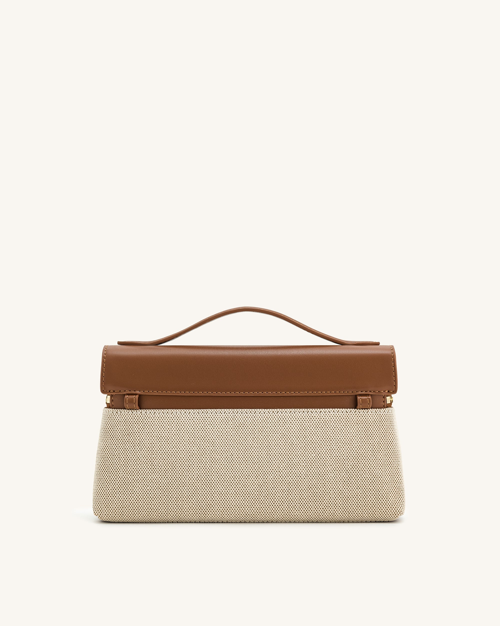 Thea Top Handle Bag - Brown Canvas | JW PEI