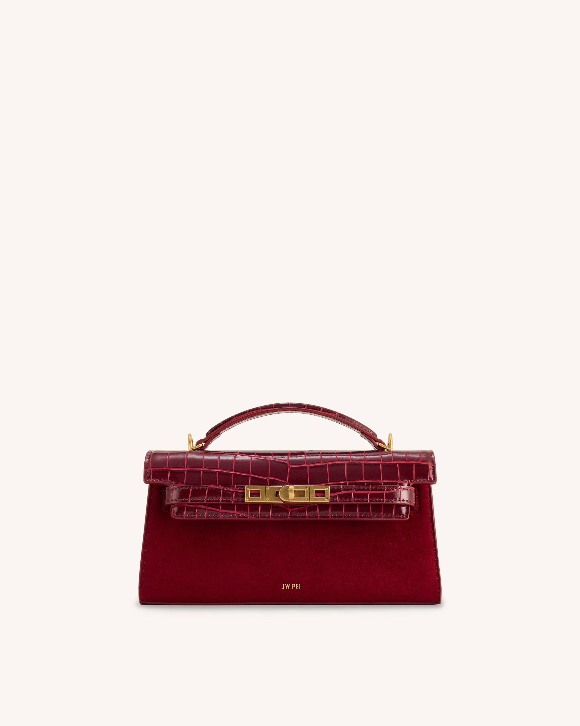 JW ＰＥＩ Noor Faux Suede Top Handle Bag - Red | JW PEI