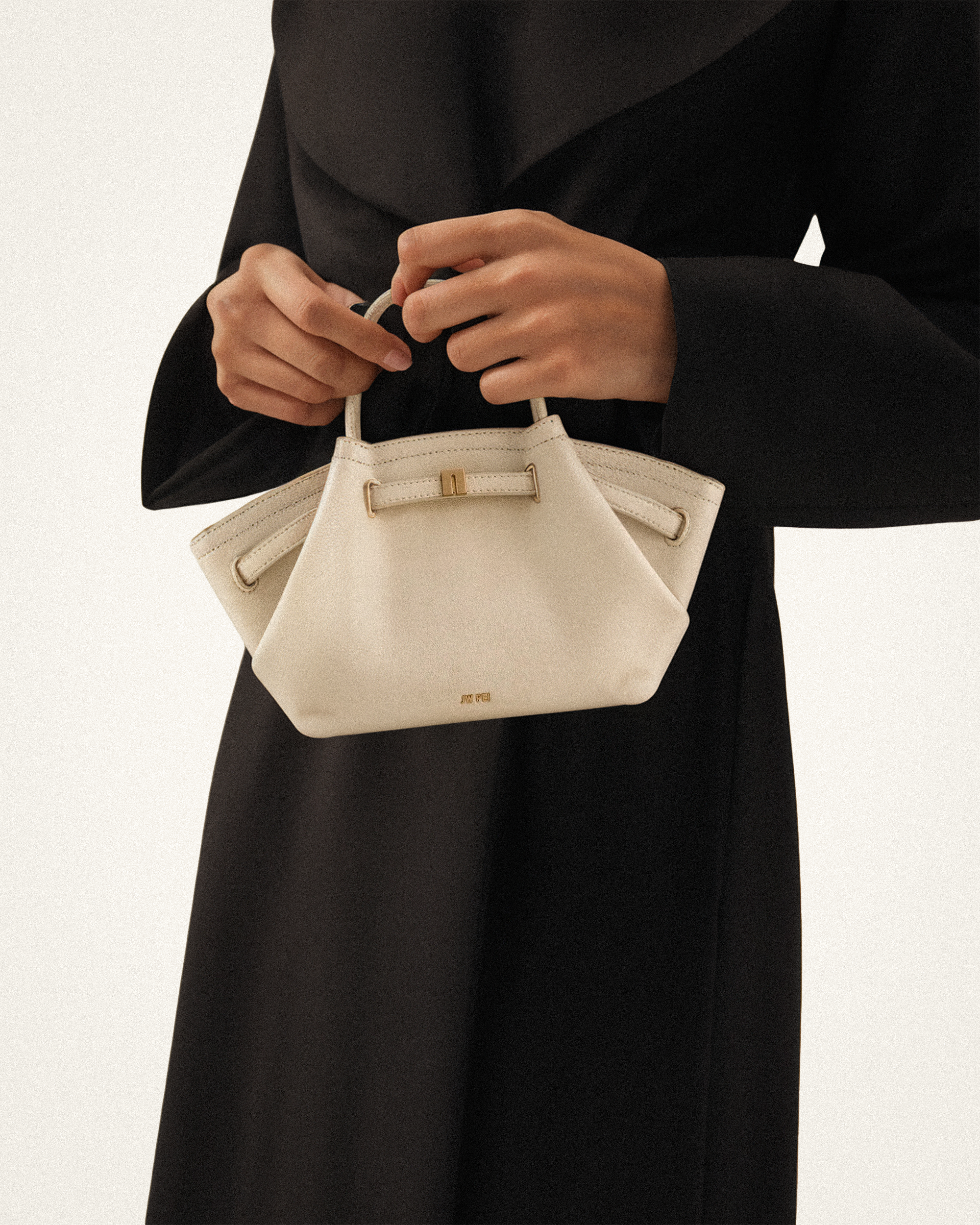 Hana Mini Faux Suede Tote Bag - Off White | JW PEI Hana Mini Faux Suede Tote Bag - Off White | JW PEI
