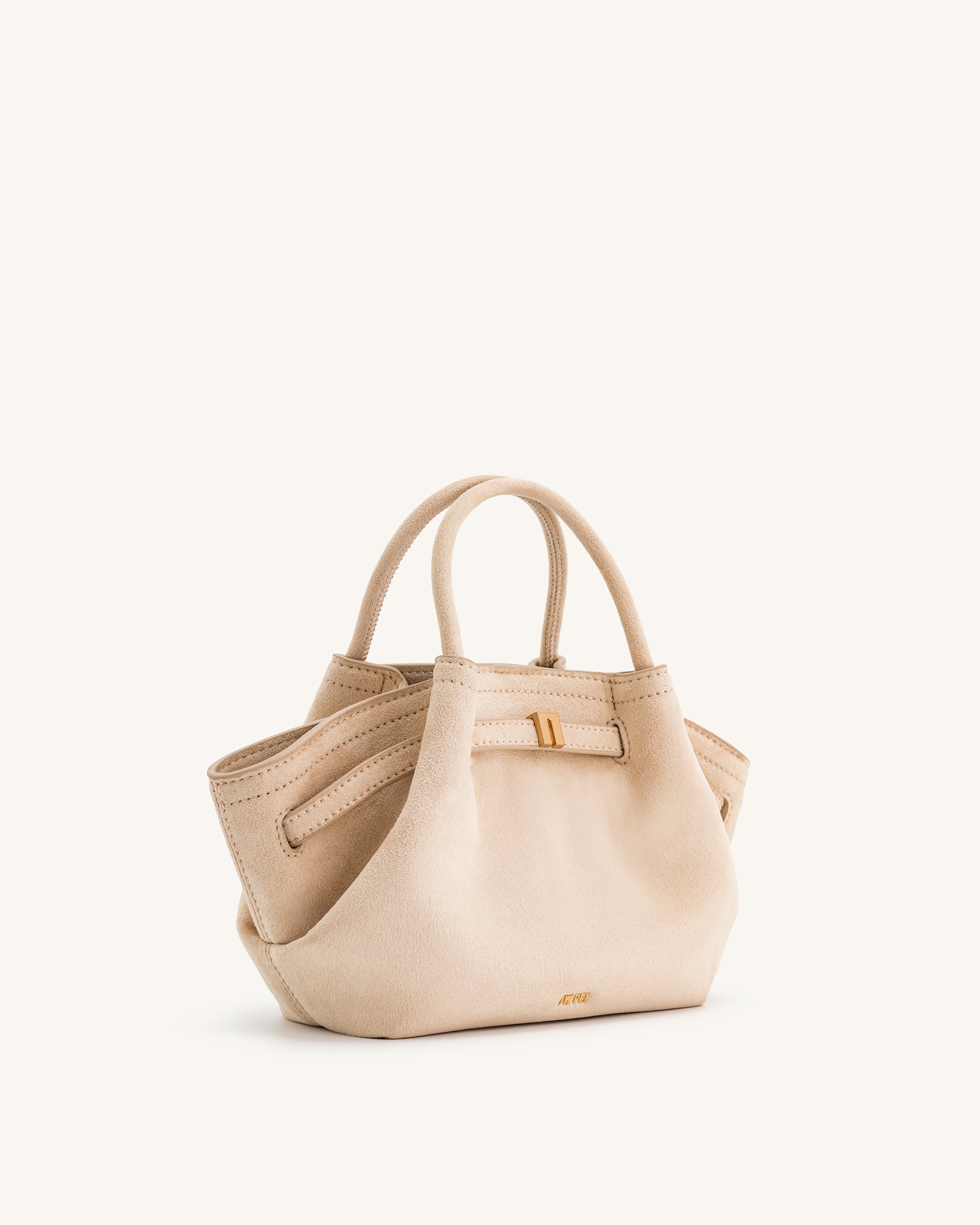 Hana Mini Faux Suede Tote Bag - Off White | JW PEI