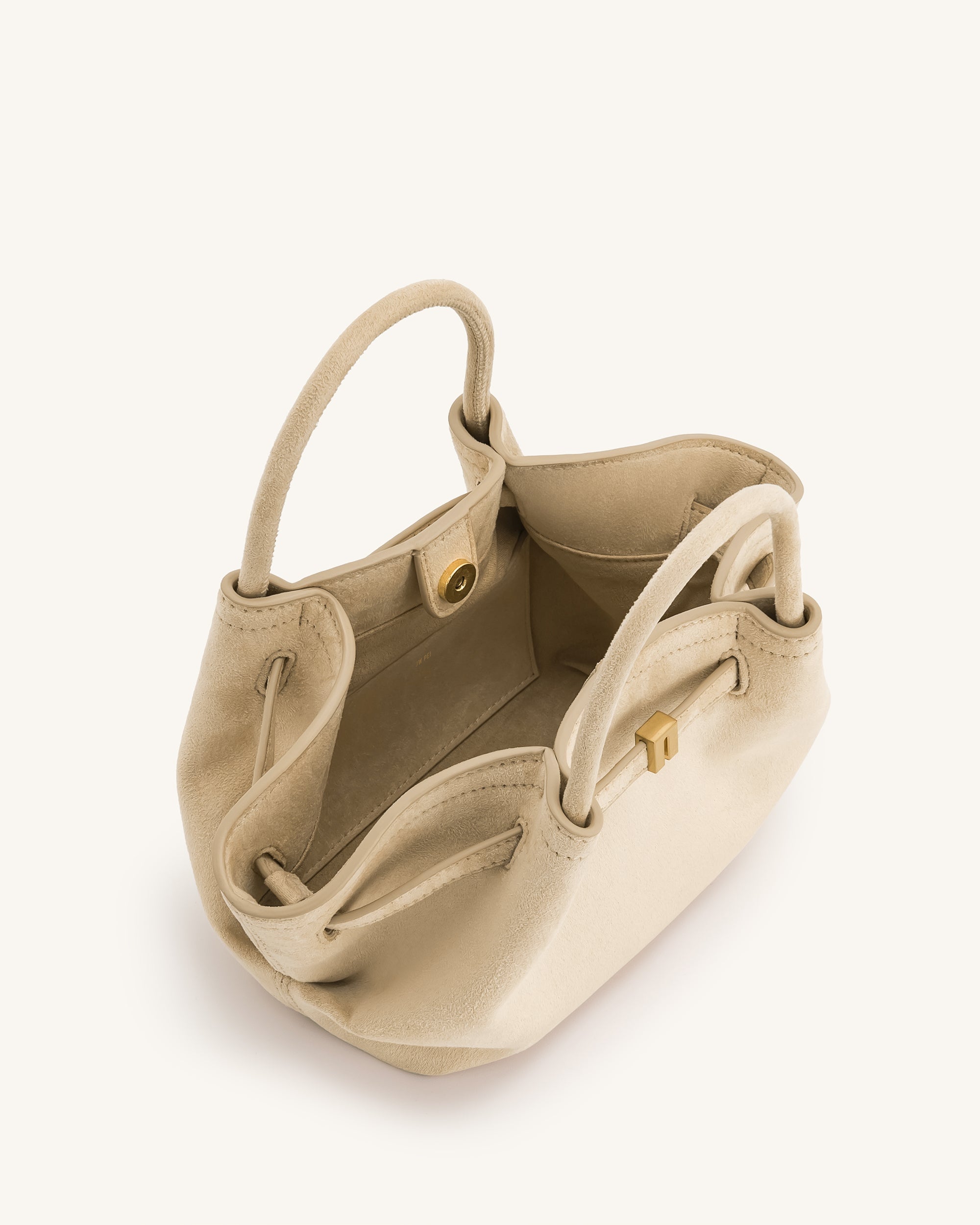 Hana Mini Faux Suede Tote Bag - Off White | JW PEI