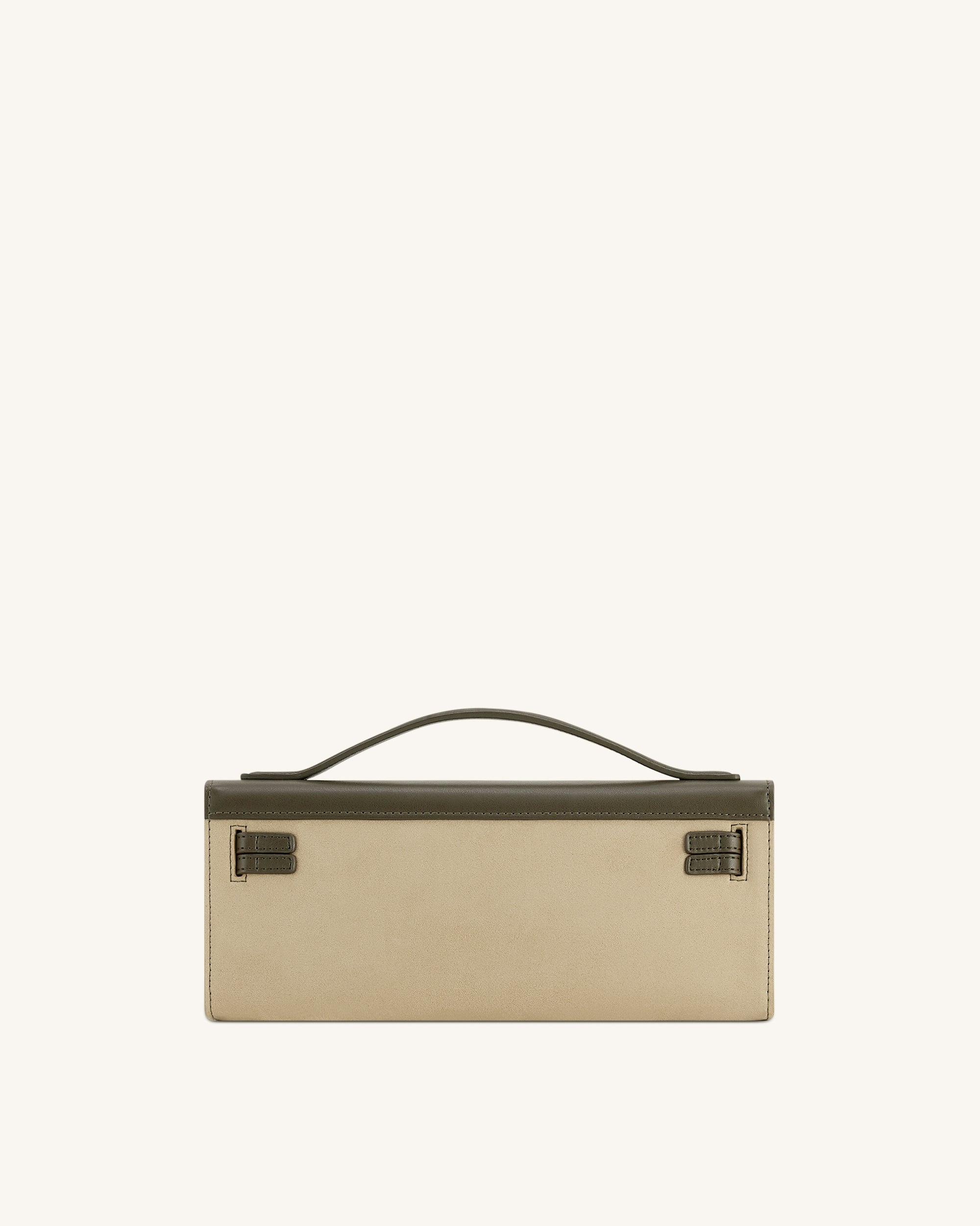Bria Faux Suede Structured Top Handle Bag - Dark Olive | JW PEI